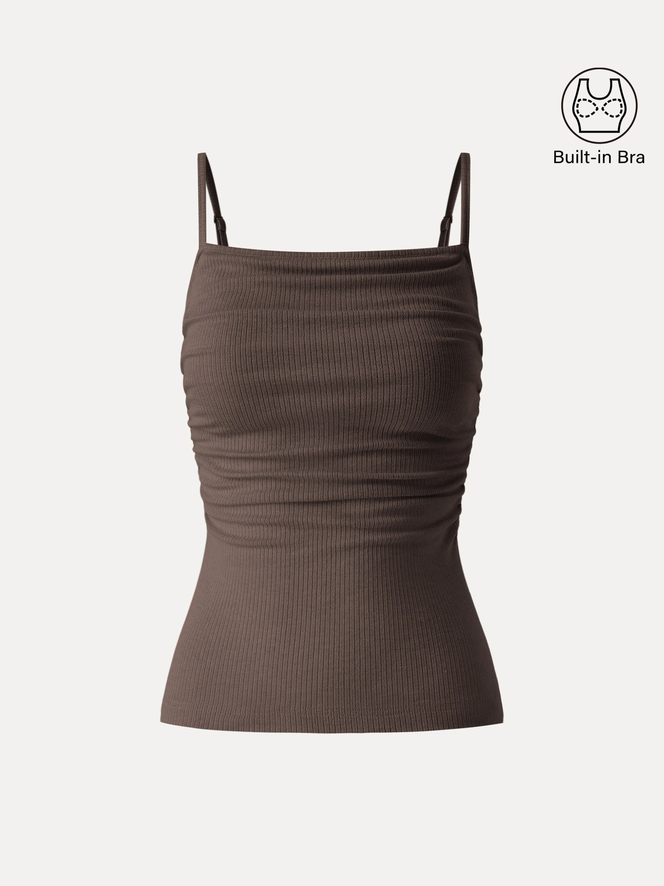 Soft Textured Adjustable Spaghetti Bra Tank - Image 18