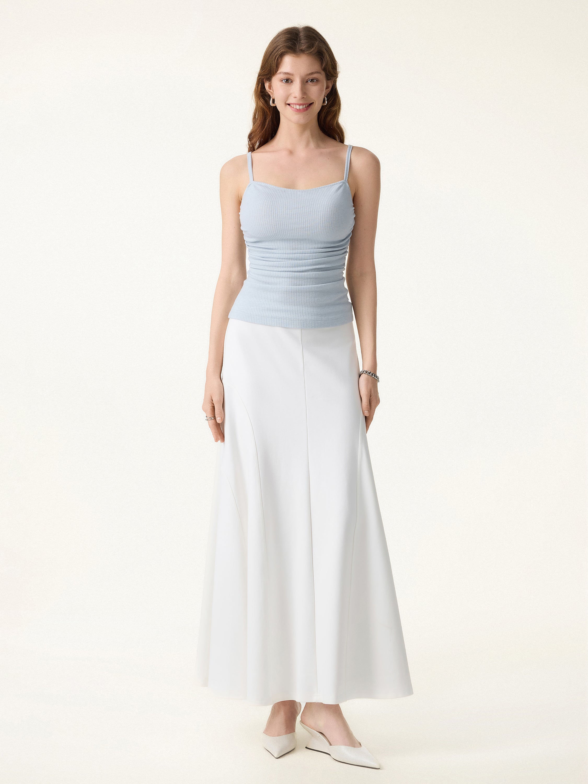 Soft Textured Adjustable Spaghetti Bra Tank - Image 4