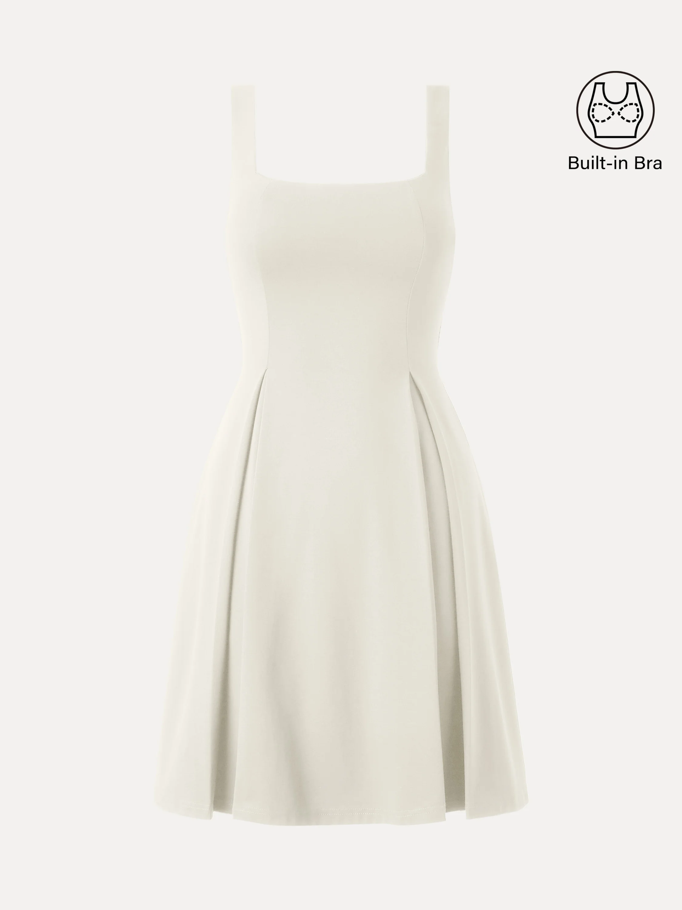 Square Neck Fit-and-flare Mini Bra Dress - Image 12
