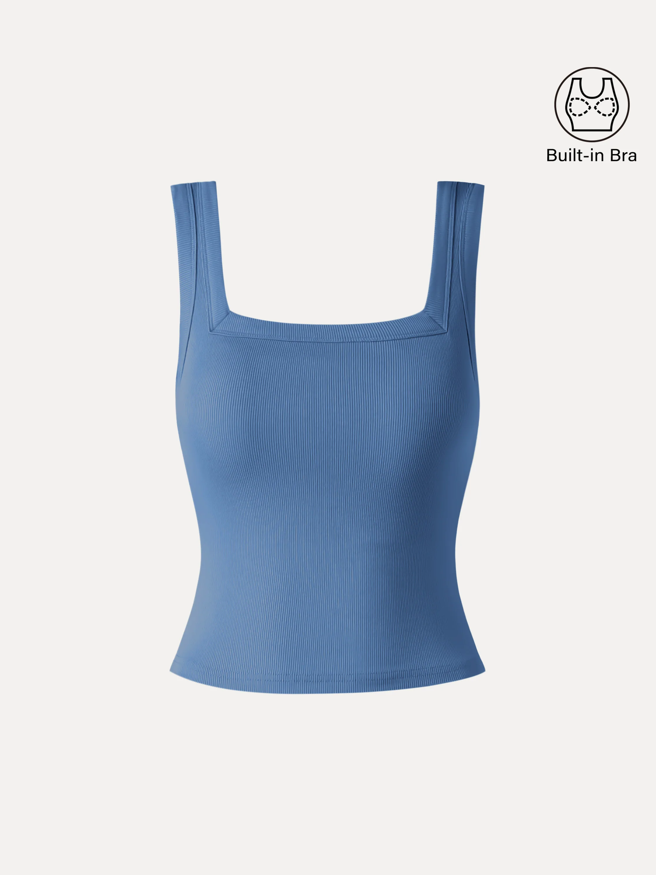 Slinky Square Open-Back Bra Tank Top - Image 14