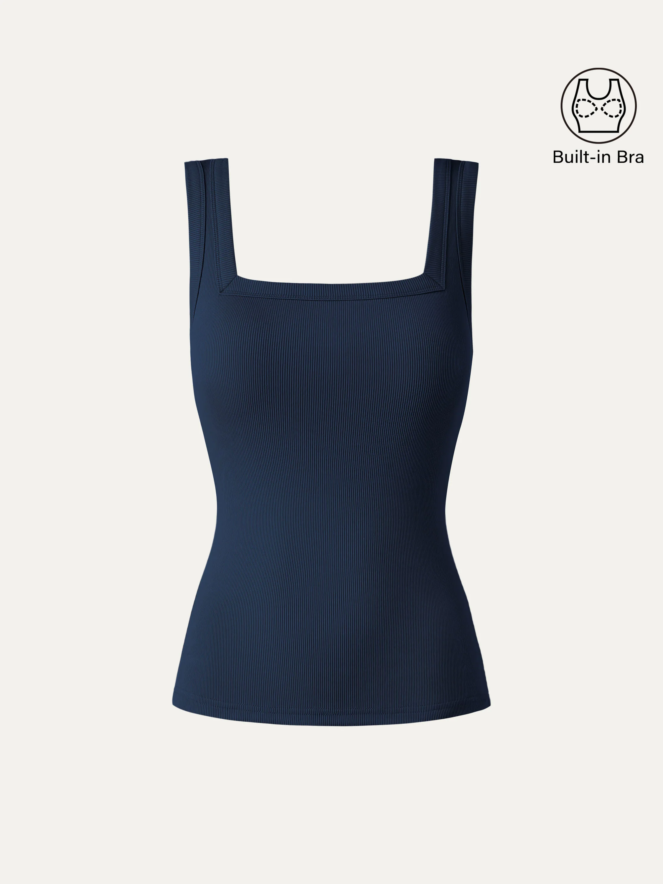 Slinky Square Open-Back Bra Tank Top - Image 16