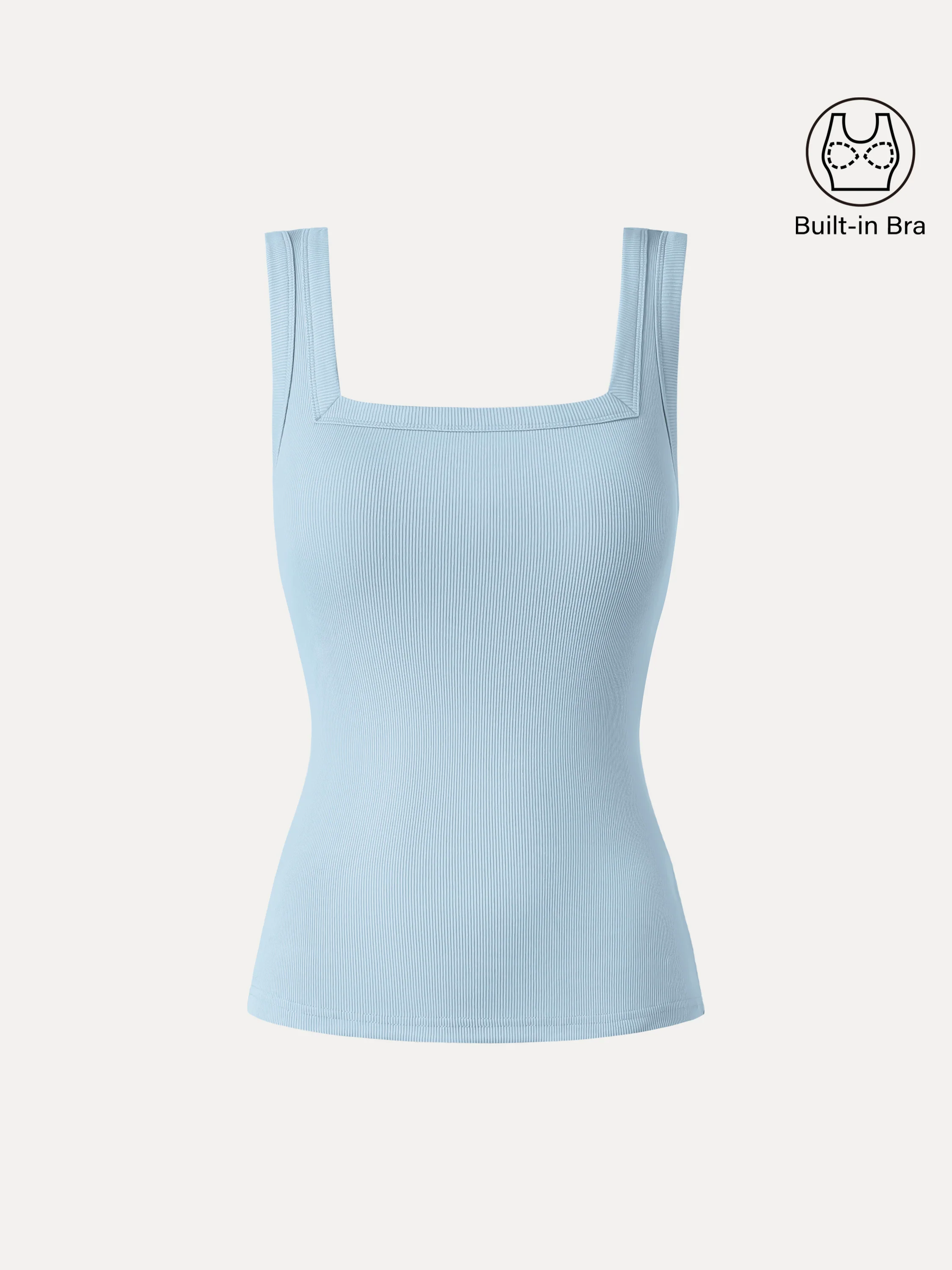 Slinky Square Open-Back Bra Tank Top - Image 20