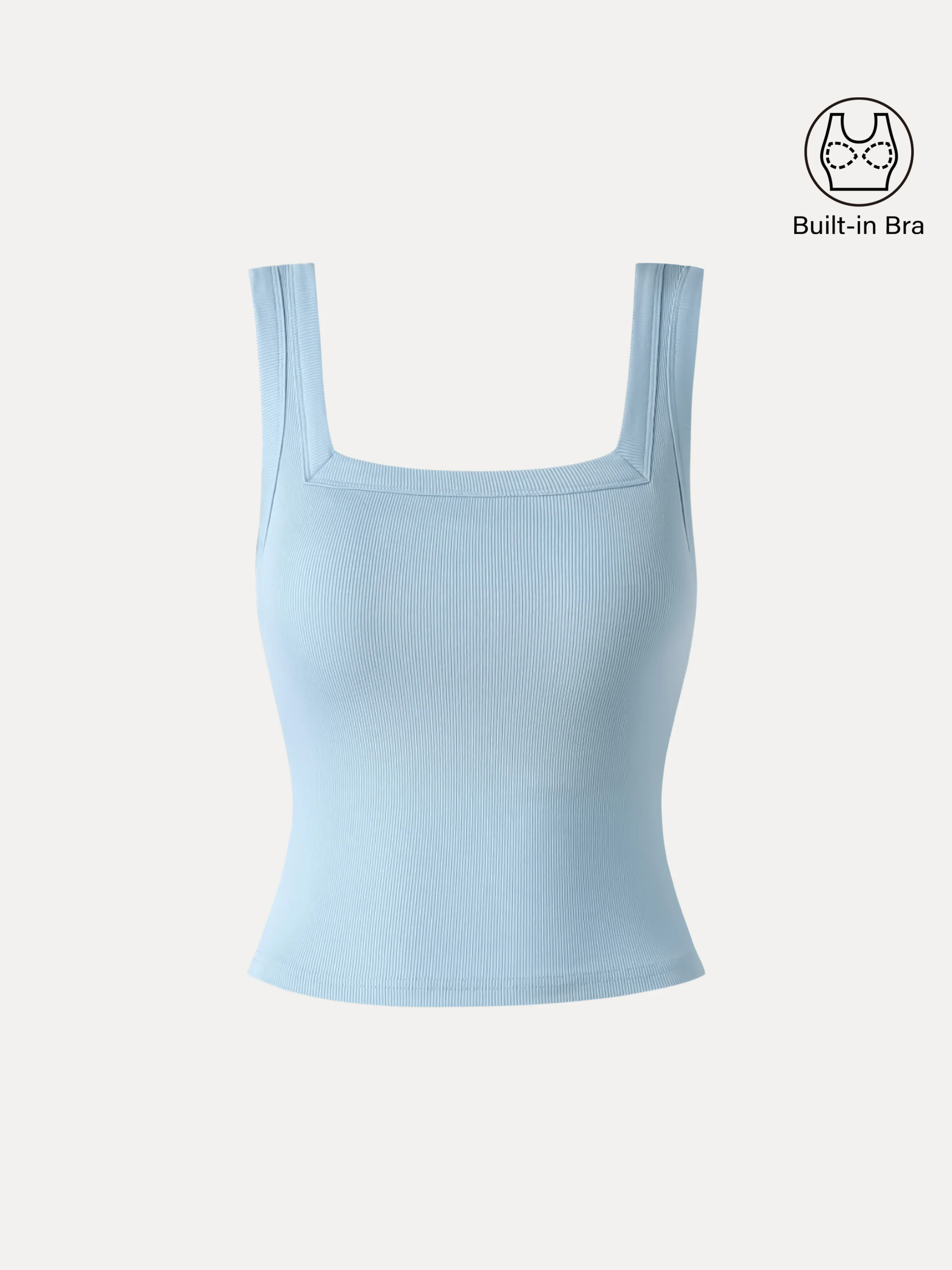 Slinky Square Open-Back Bra Tank Top - Image 21