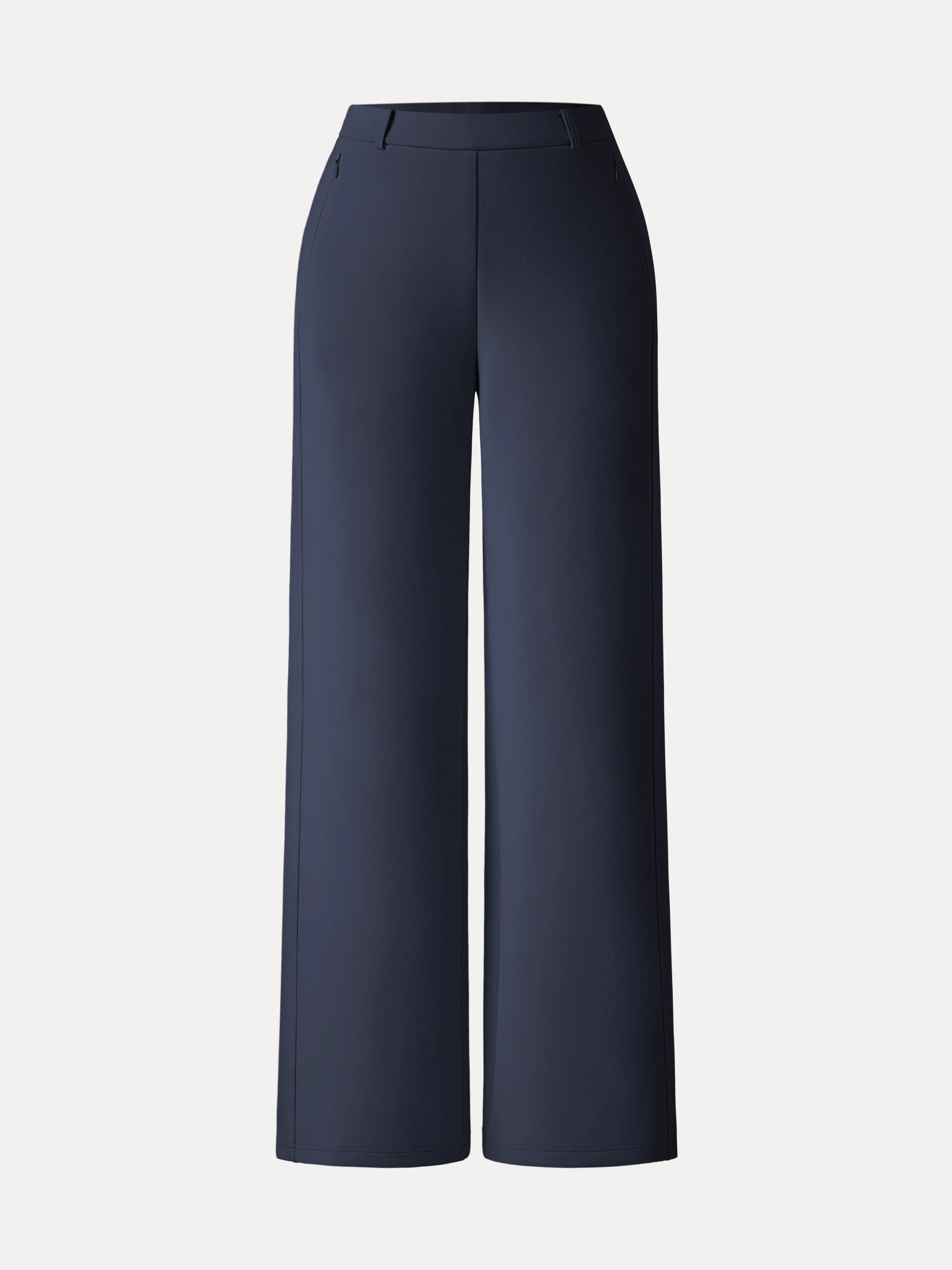 Stretch Cotton Blend Slimming High Rise Wide Leg Pants - Image 17
