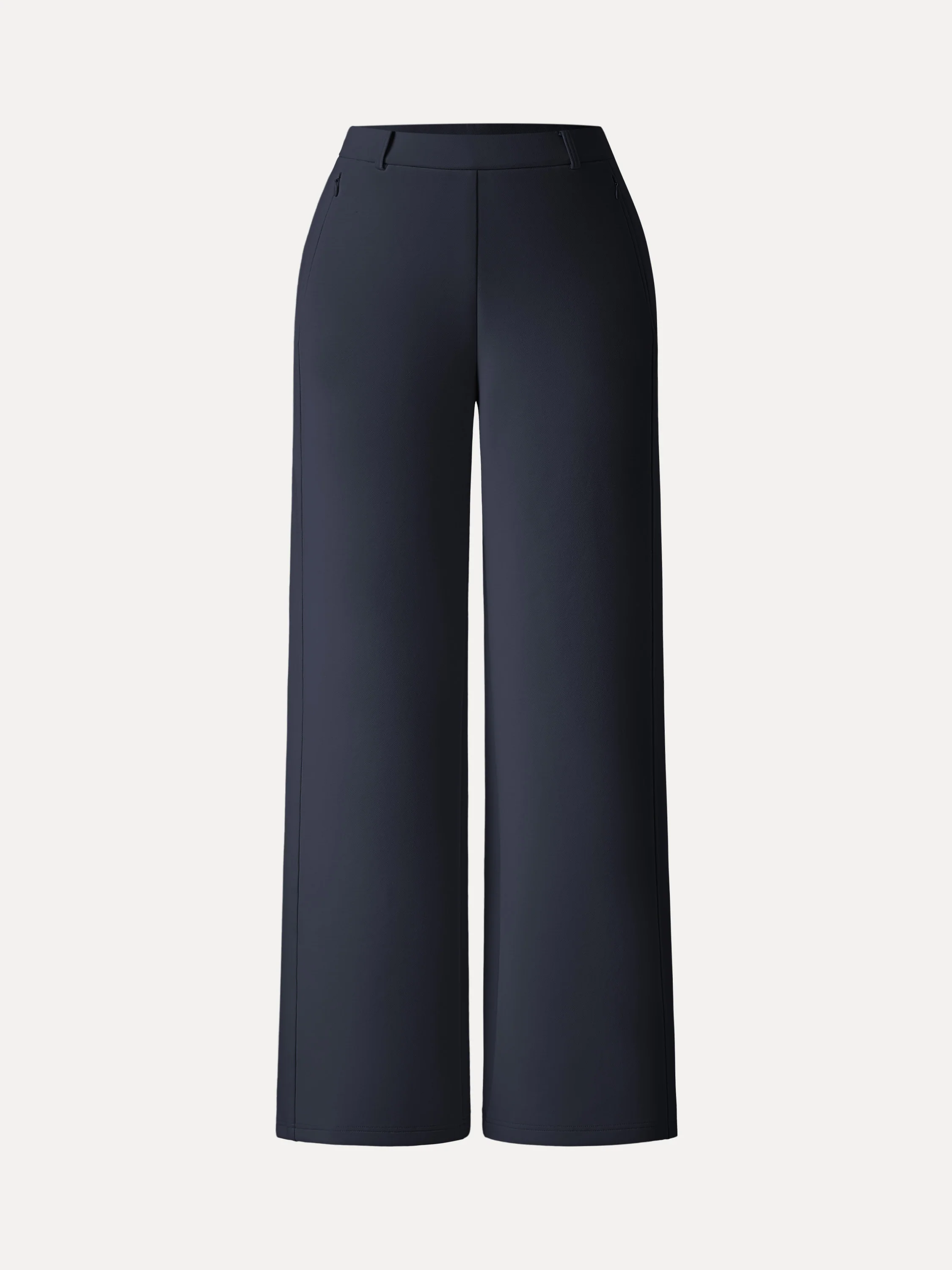 Stretch Cotton Blend Slimming High Rise Wide Leg Pants - Image 20