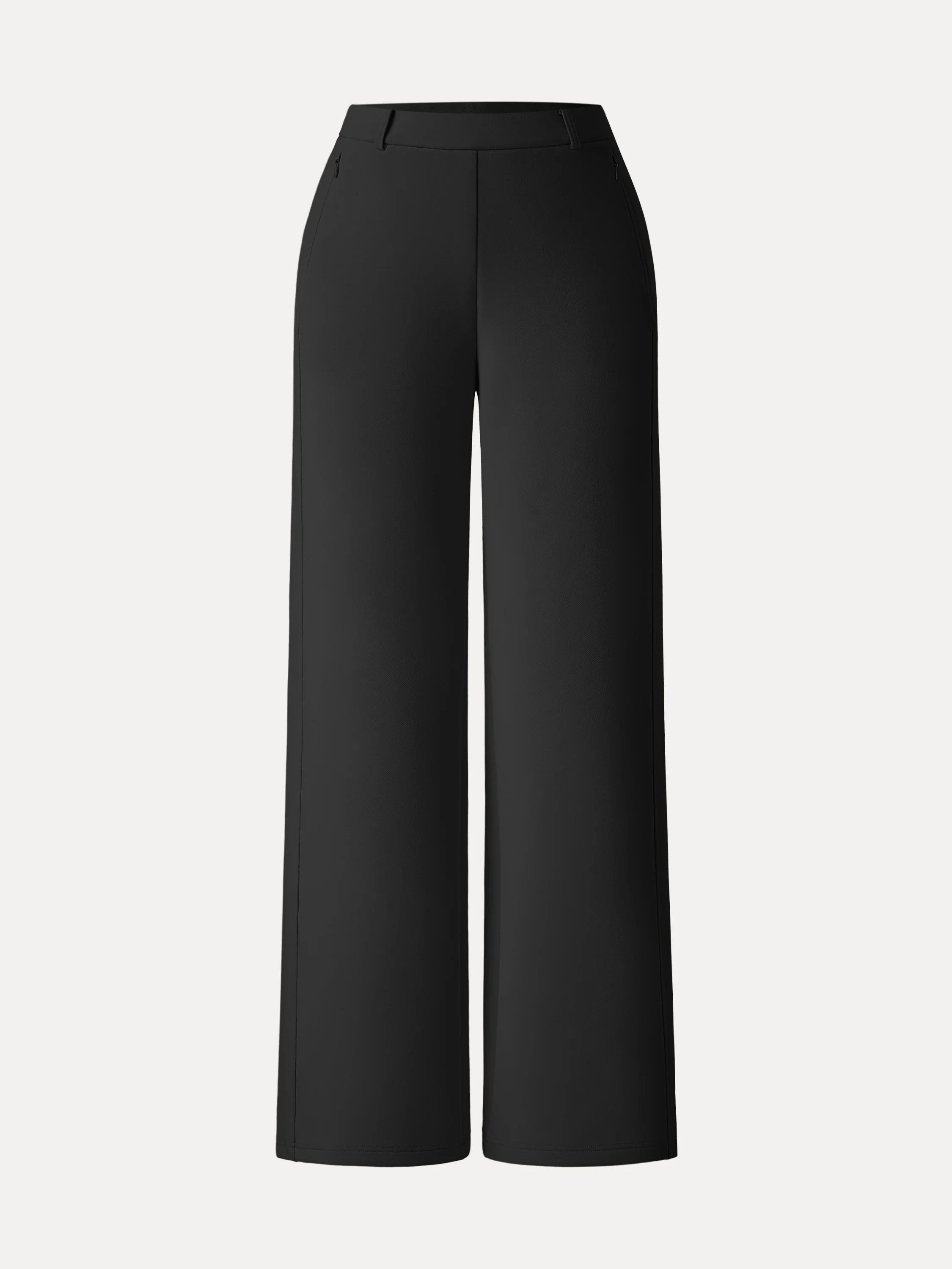 Stretch Cotton Blend Slimming High Rise Wide Leg Pants - Image 21