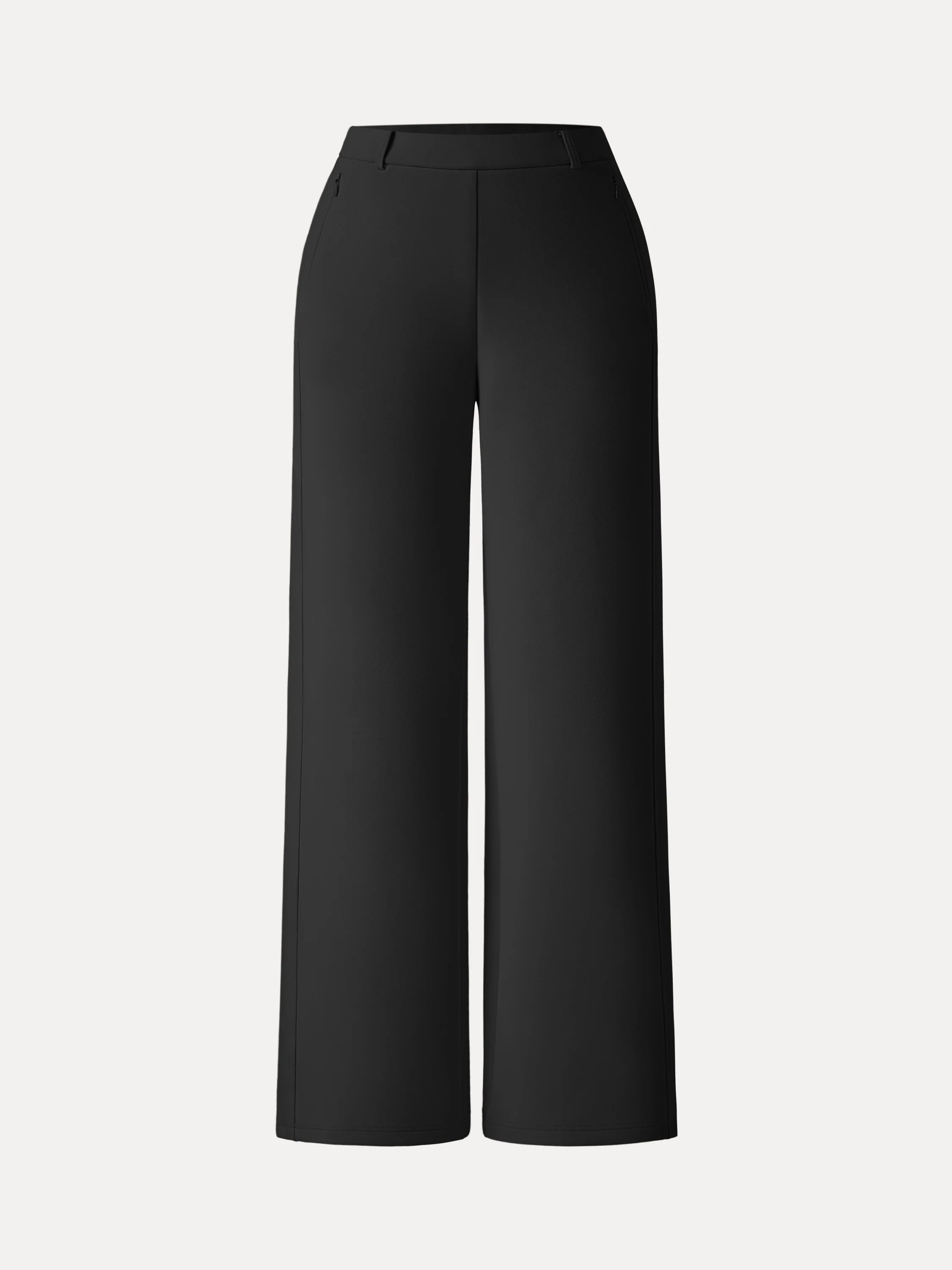 Stretch Cotton Blend Slimming High Rise Wide Leg Pants - Image 22
