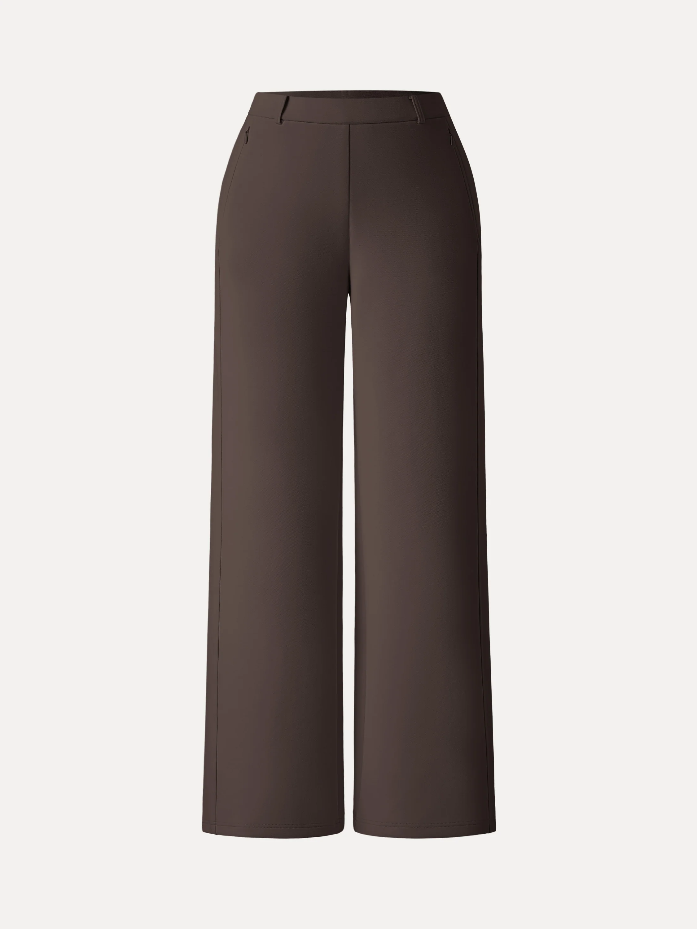 Stretch Cotton Blend Slimming High Rise Wide Leg Pants - Image 24