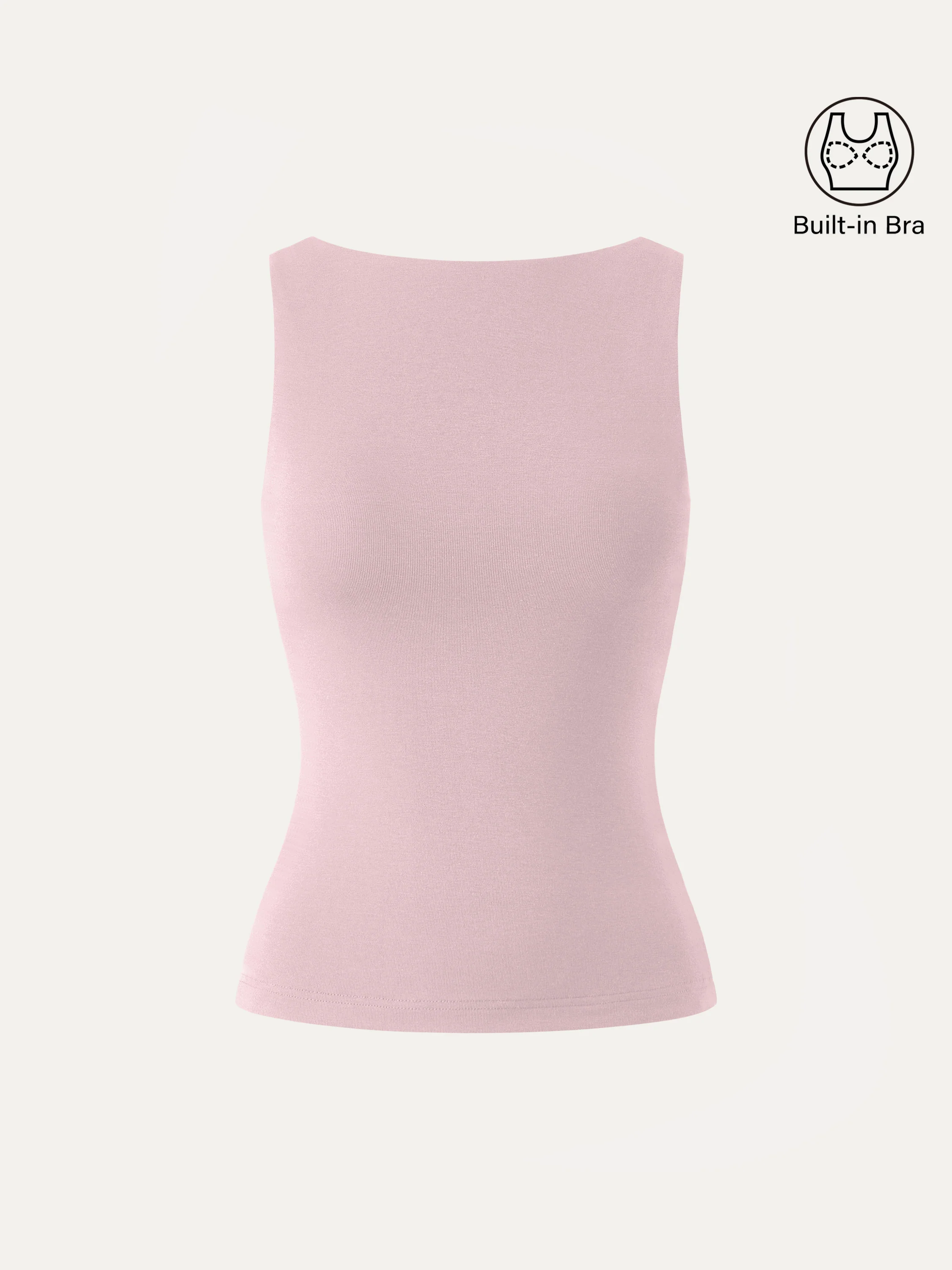 Stretch Cotton Boatneck Bra Tank - Image 20