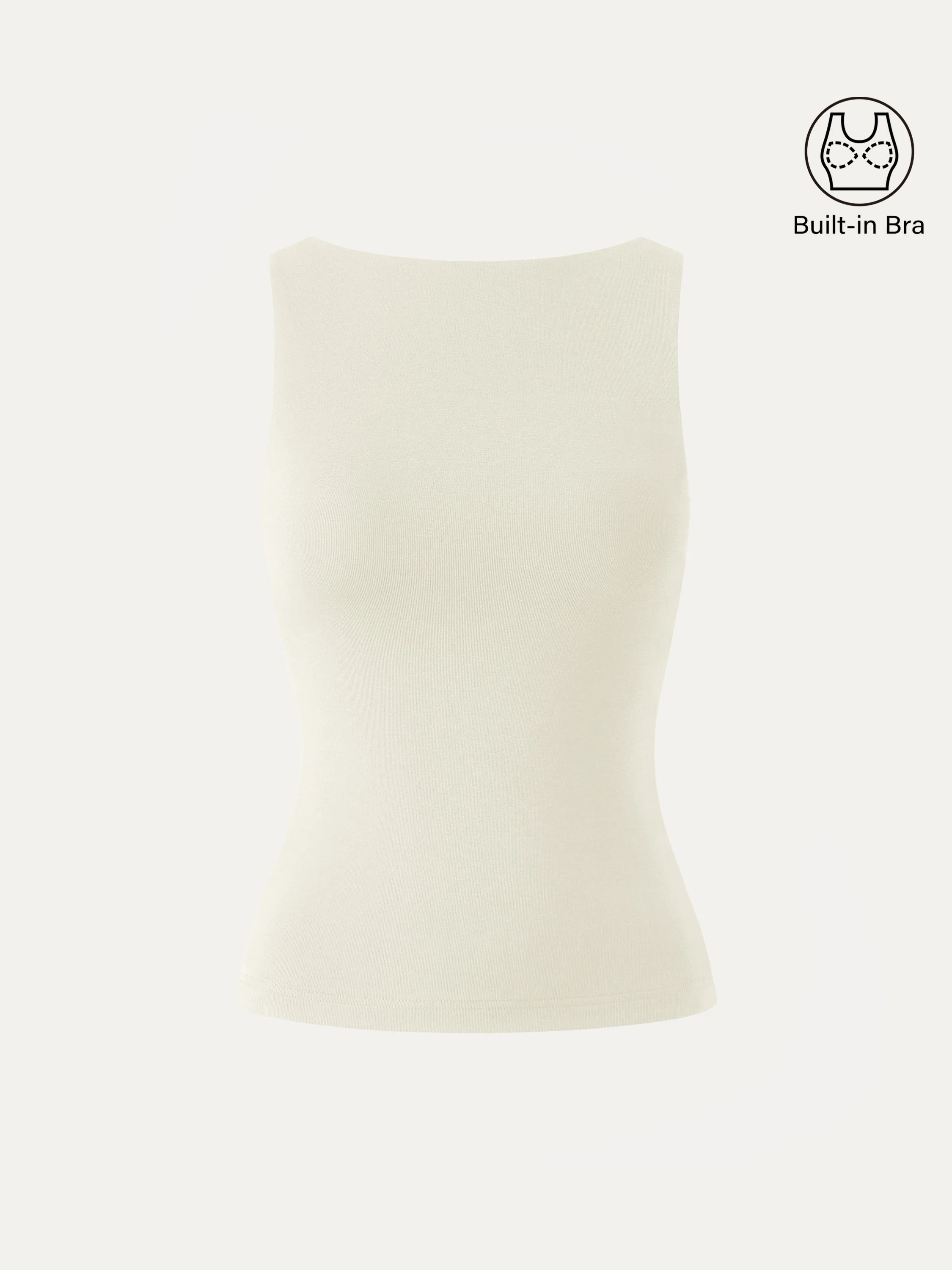 Stretch Cotton Boatneck Bra Tank - Image 22