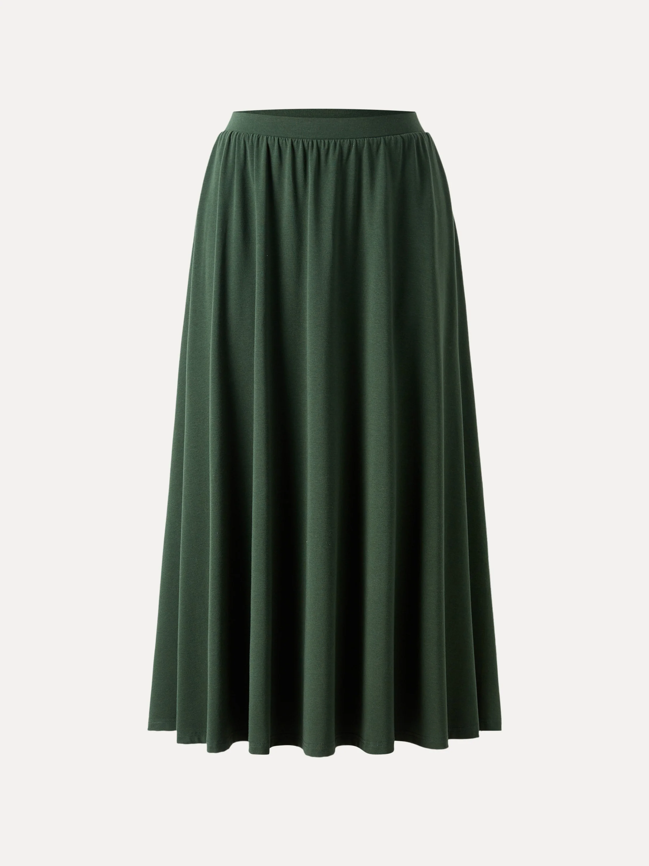 Stretch Cotton Maxi Umbrella Skirt with Pockets - Image 12