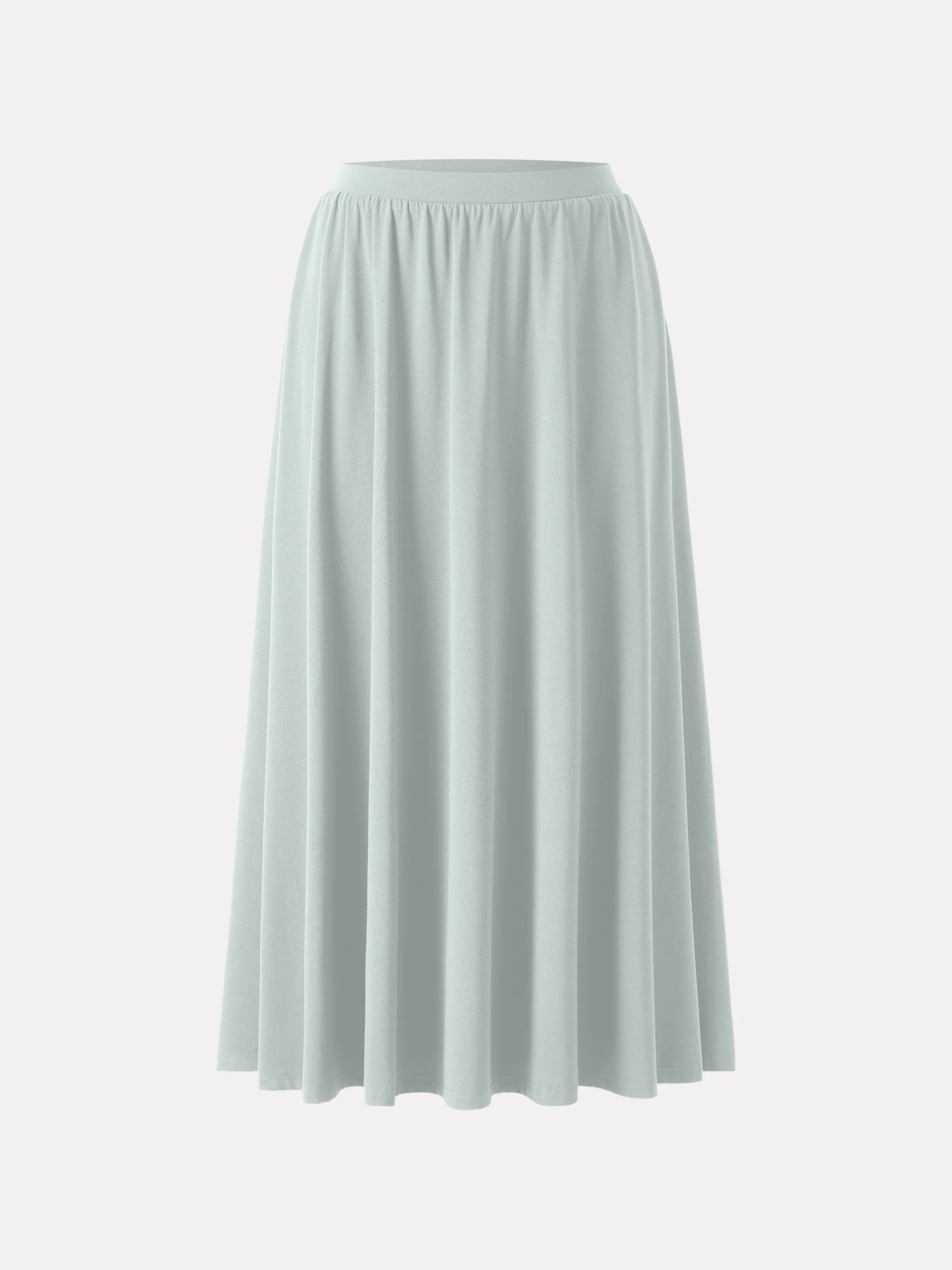 Stretch Cotton Maxi Umbrella Skirt with Pockets - Image 14
