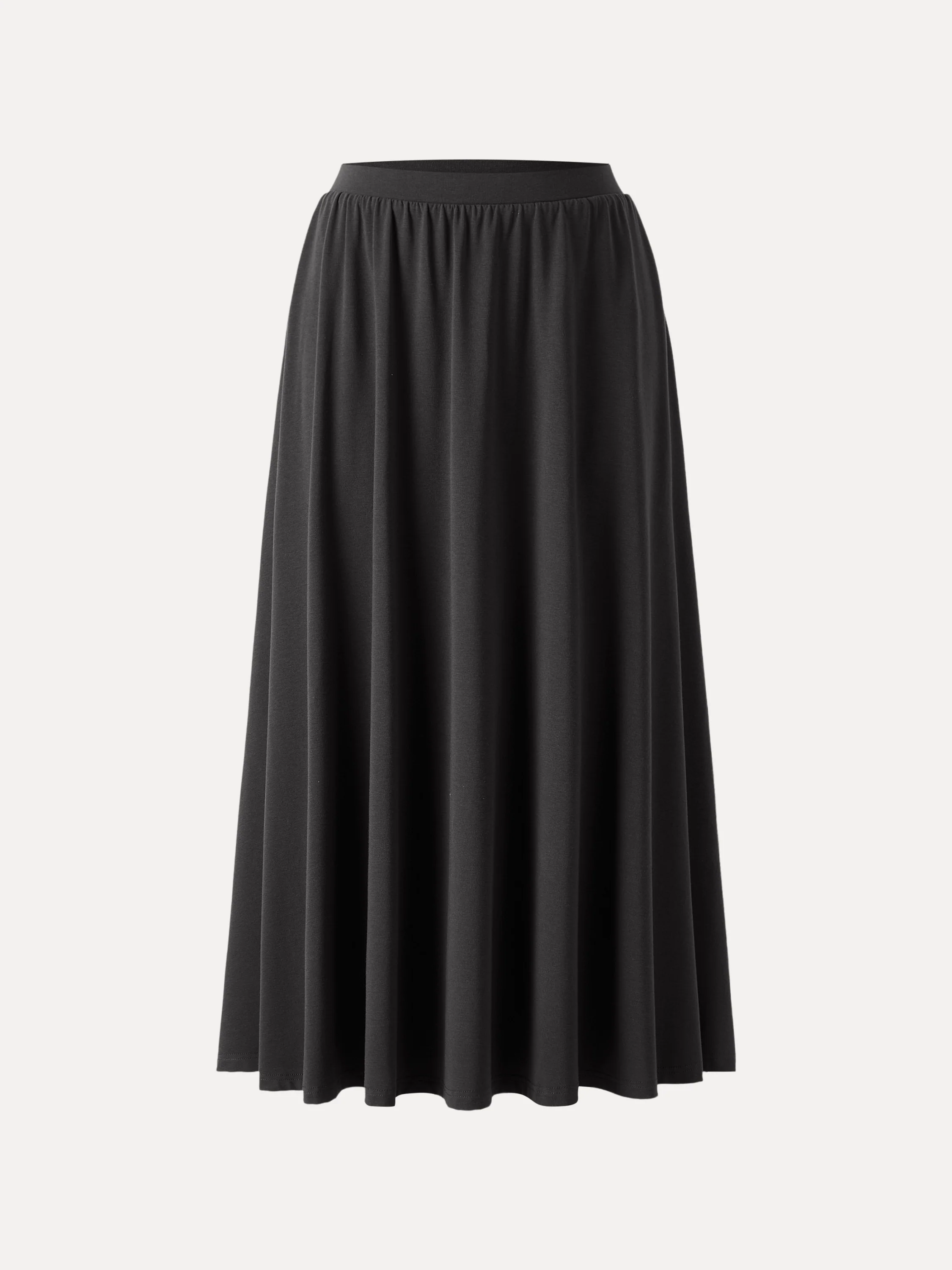 Stretch Cotton Maxi Umbrella Skirt with Pockets - Image 16