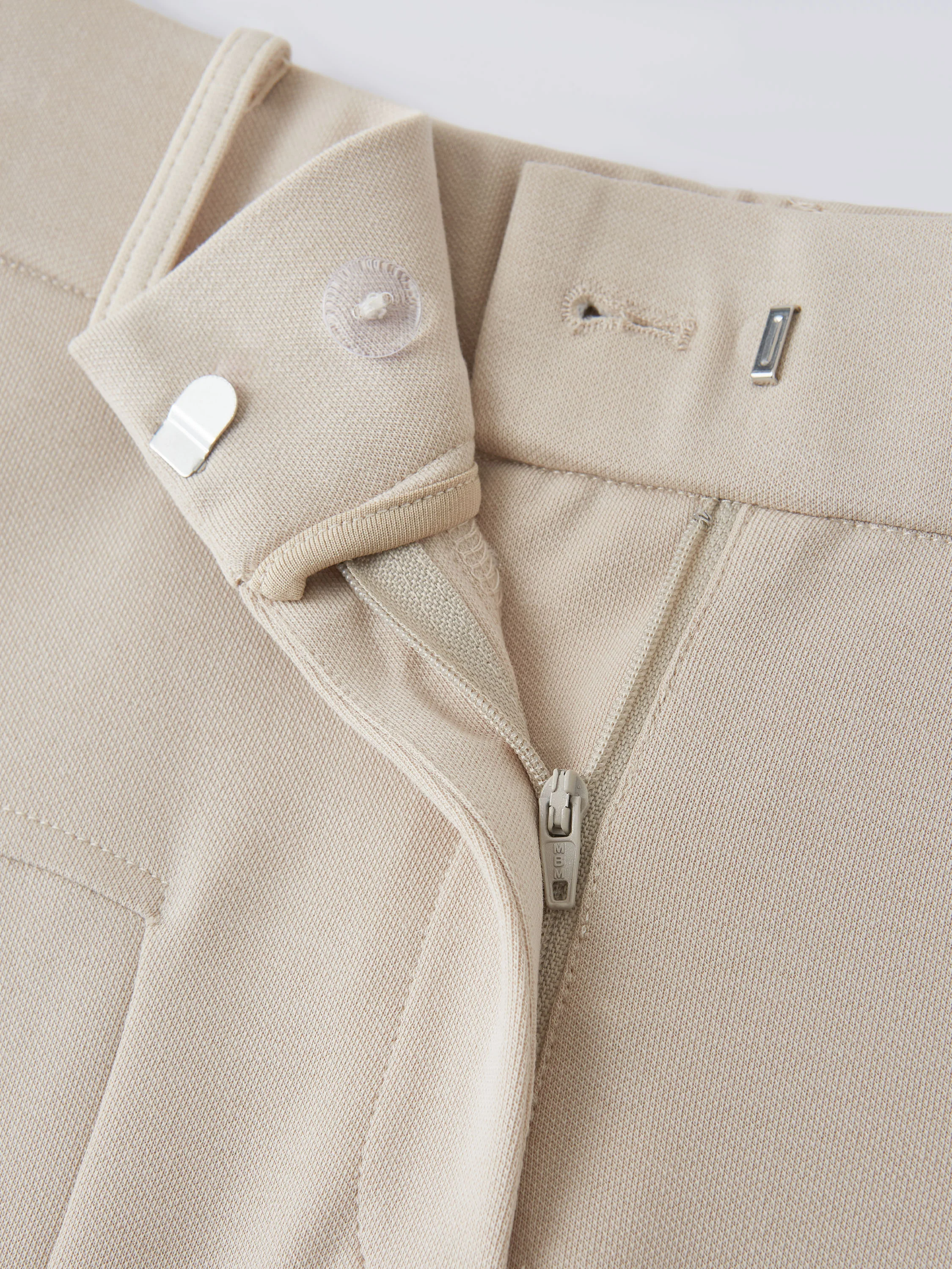 Stretch Cotton Mid Rise Wide Leg Trouser - Image 2