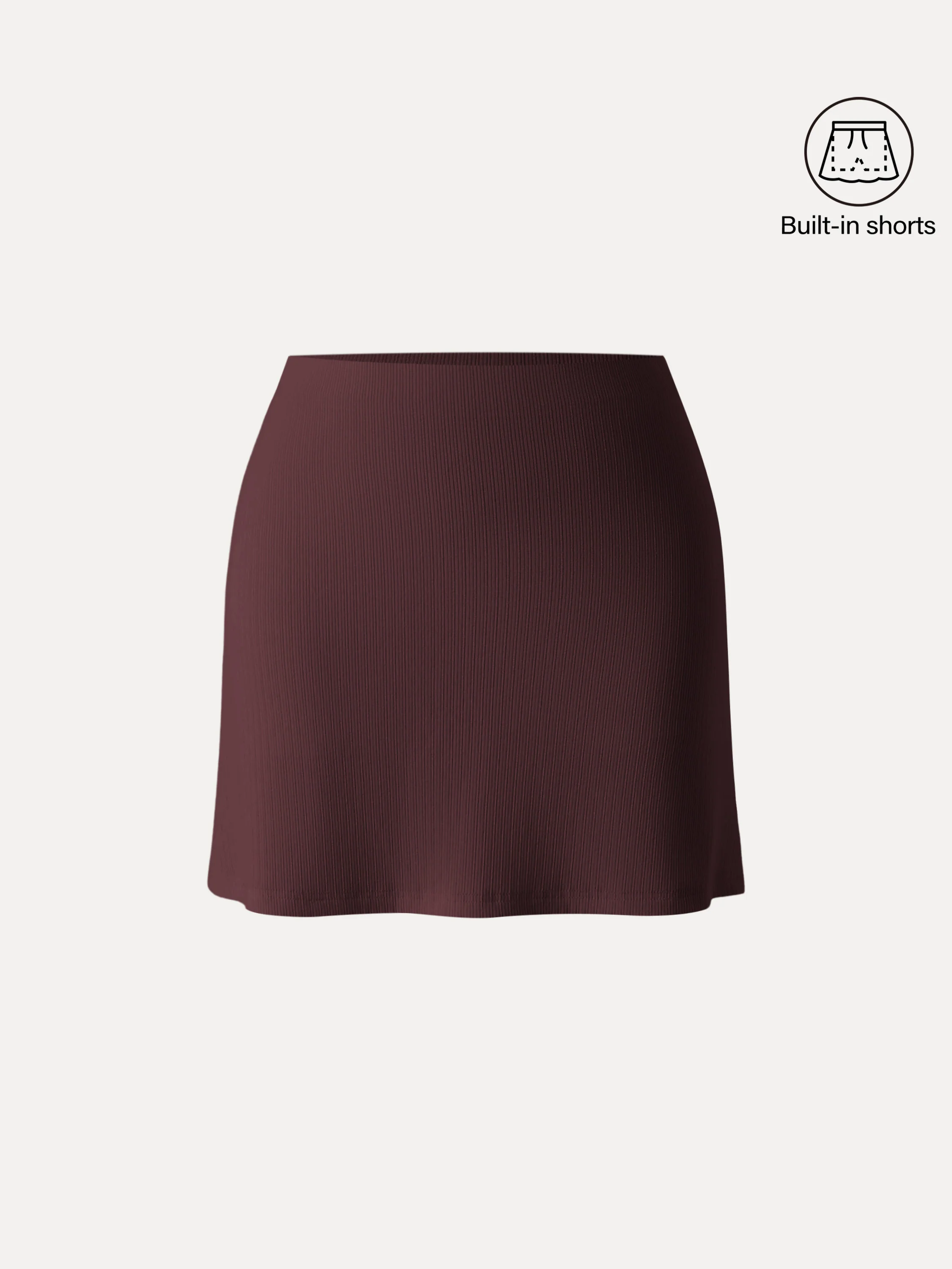 Stretch Cotton Pointelle A-line Mini Skirt with Built-in Shorts - Image 15