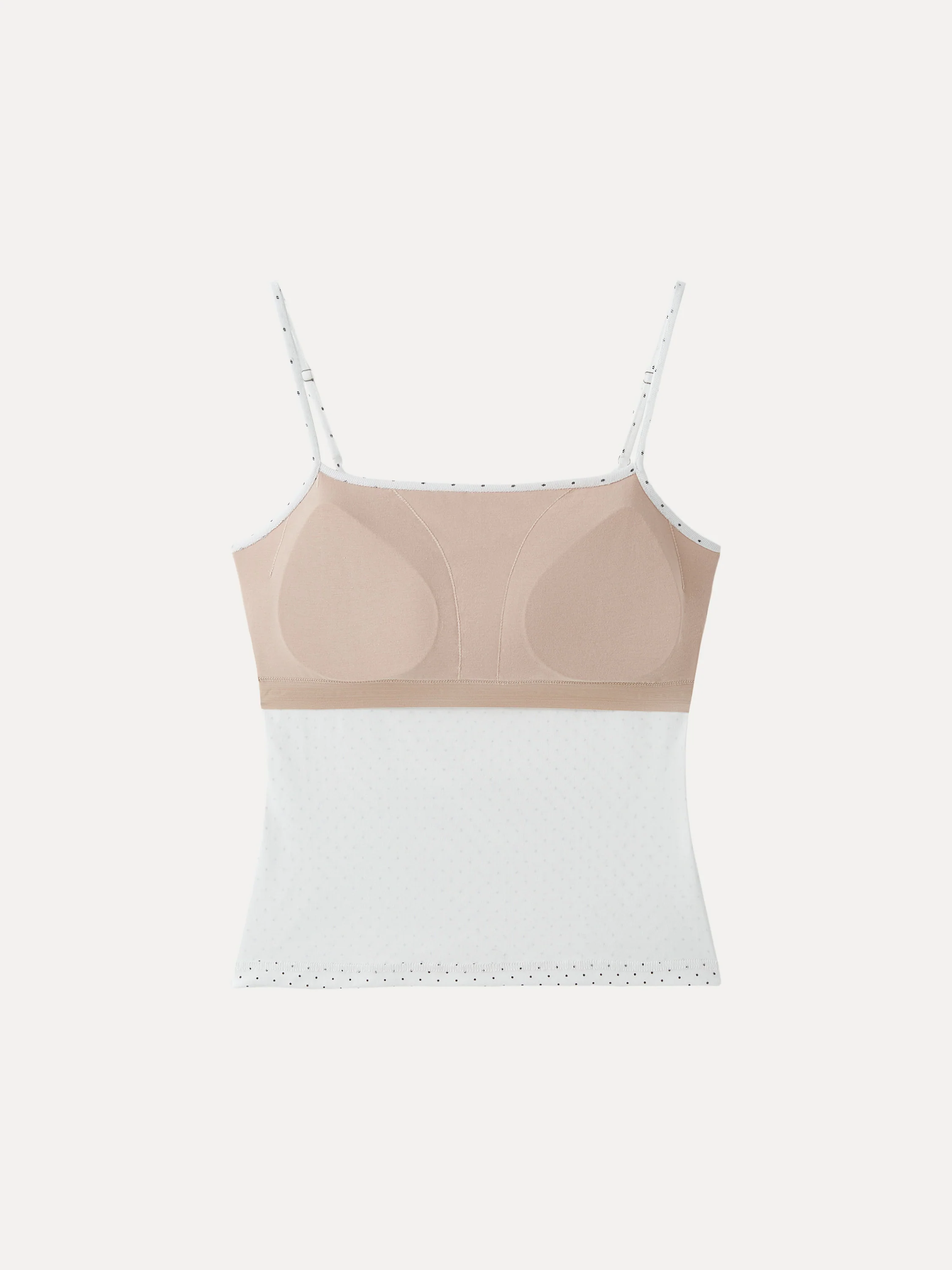 Stretch Cotton Polka Dot Adujstable Spaghetti Bra Top Limited Edition - Image 10