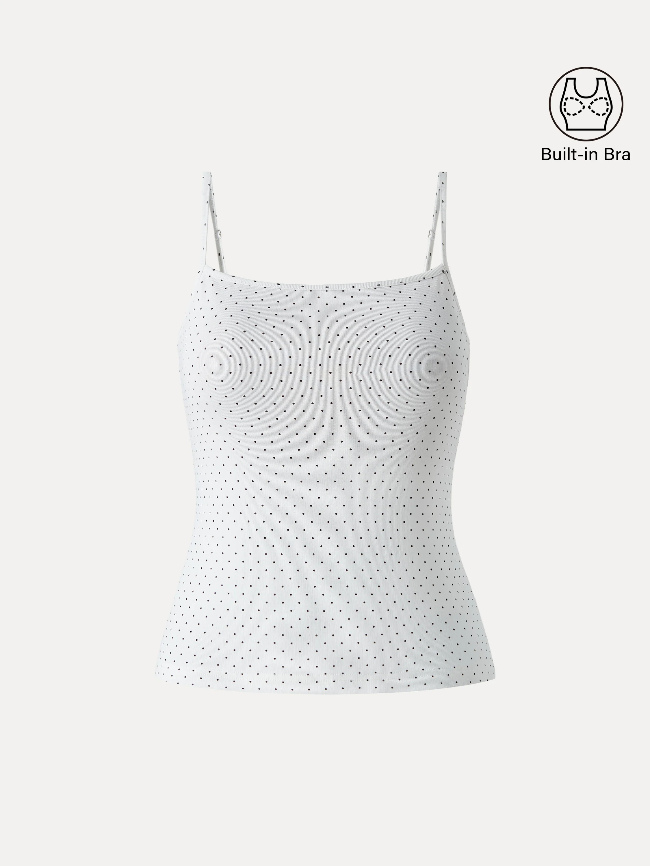 Stretch Cotton Polka Dot Adujstable Spaghetti Bra Top Limited Edition - Image 12
