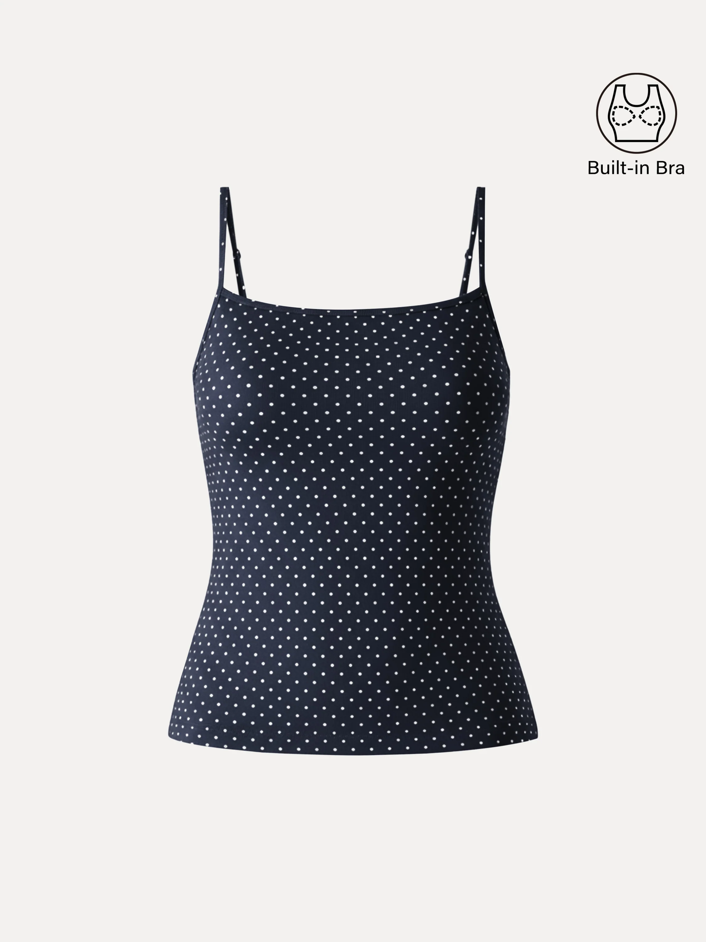 Stretch Cotton Polka Dot Adujstable Spaghetti Bra Top Limited Edition - Image 13