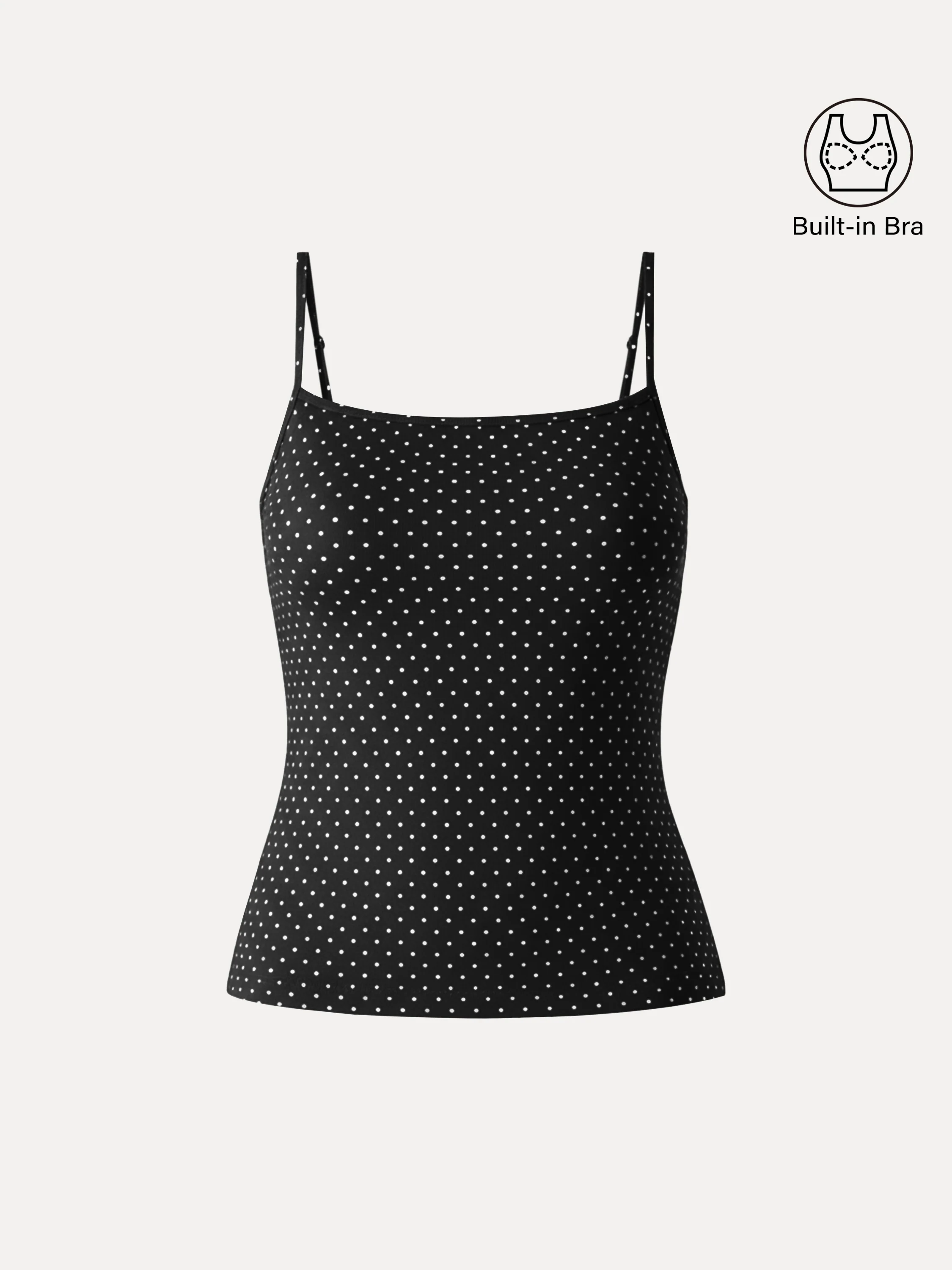 Stretch Cotton Polka Dot Adujstable Spaghetti Bra Top Limited Edition - Image 14