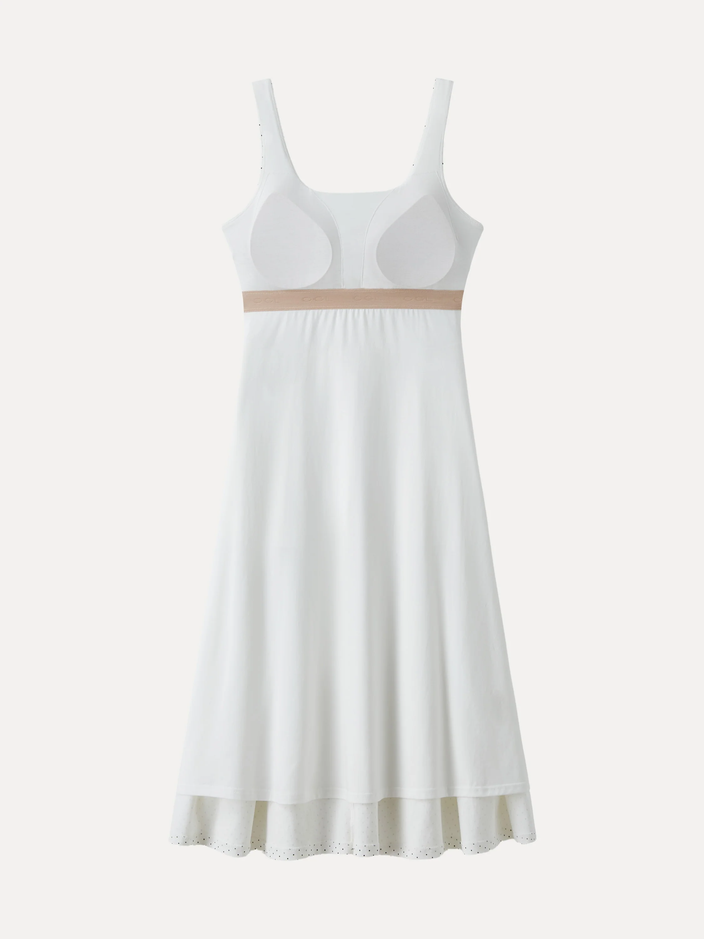 Stretch Cotton Polka Dot Square Neck Midi Bra Dress with Pockets Limited Edition - Image 9