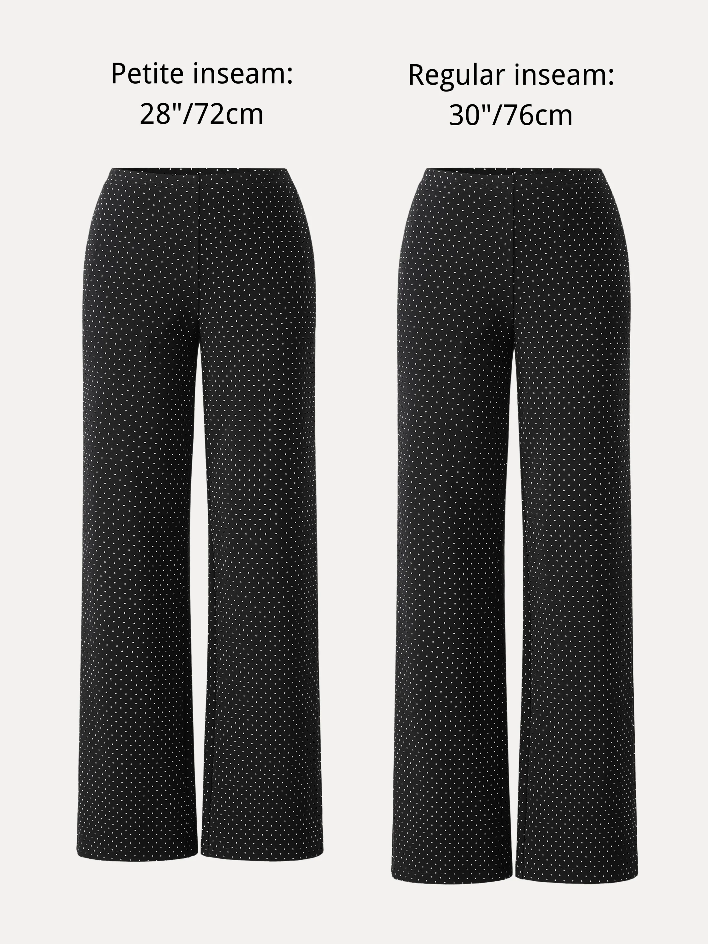 Stretch Cotton Polka Dot Wide Leg Pull-On Pants with Pockets Limited Edition - Image 15