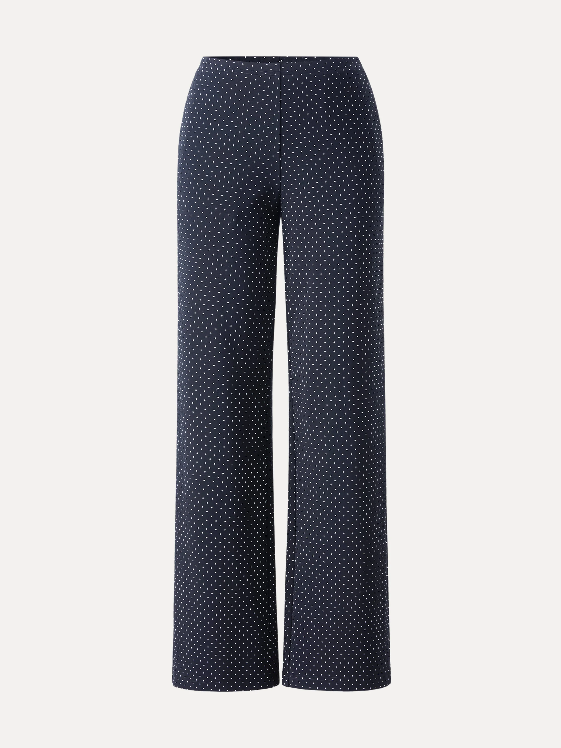Stretch Cotton Polka Dot Wide Leg Pull-On Pants with Pockets Limited Edition - Image 3