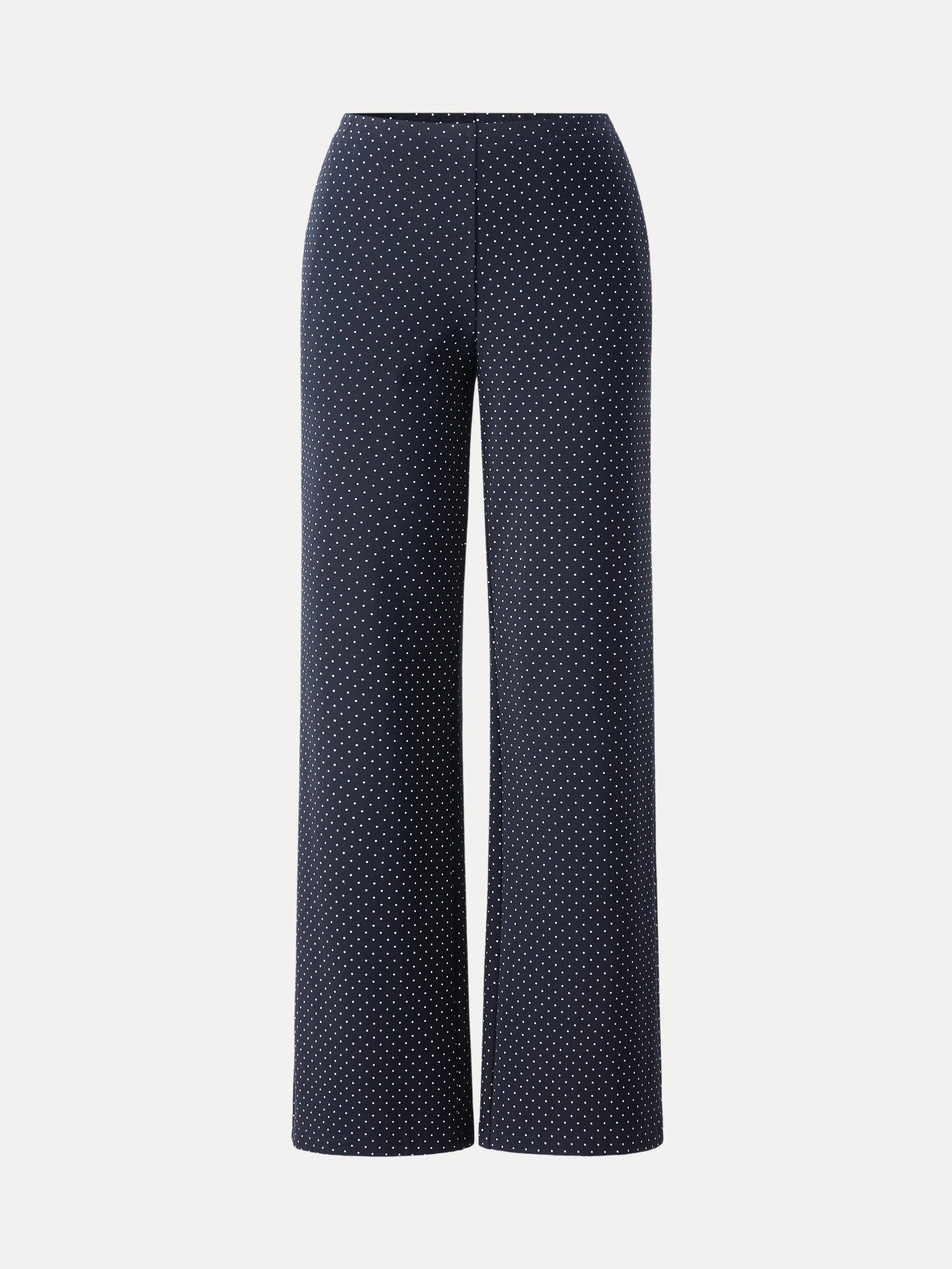 Stretch Cotton Polka Dot Wide Leg Pull-On Pants with Pockets Limited Edition - Image 5