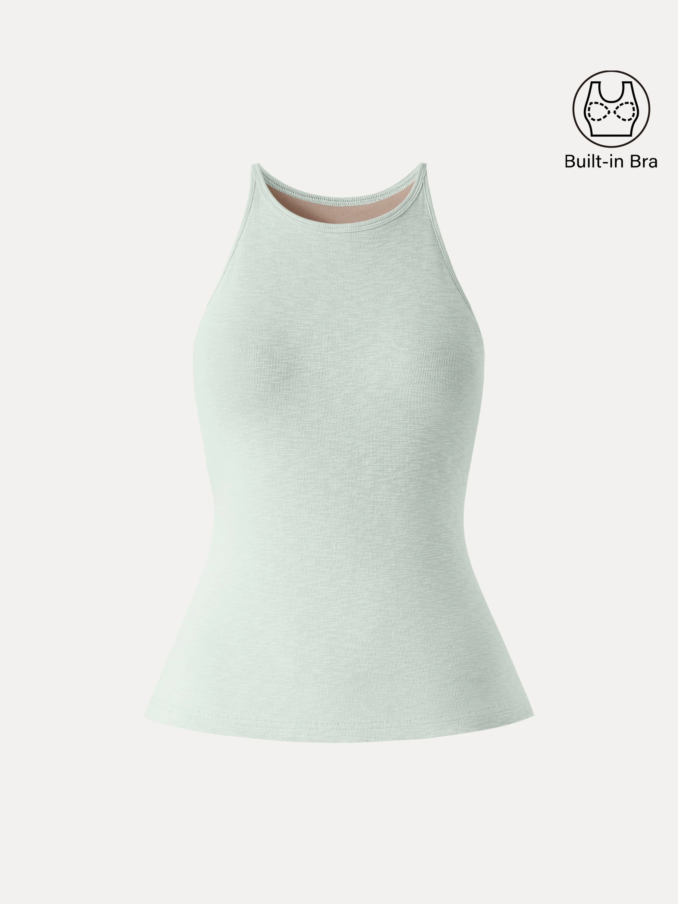 Stretch Cotton Side Slit Everyday Bra Tank - Image 2