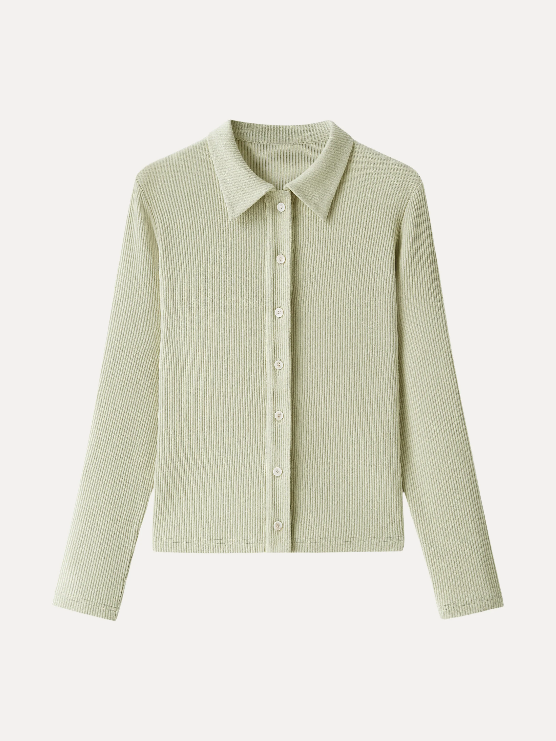 Stretch Cotton Textured Knit Button-Front Cardigan - Image 10