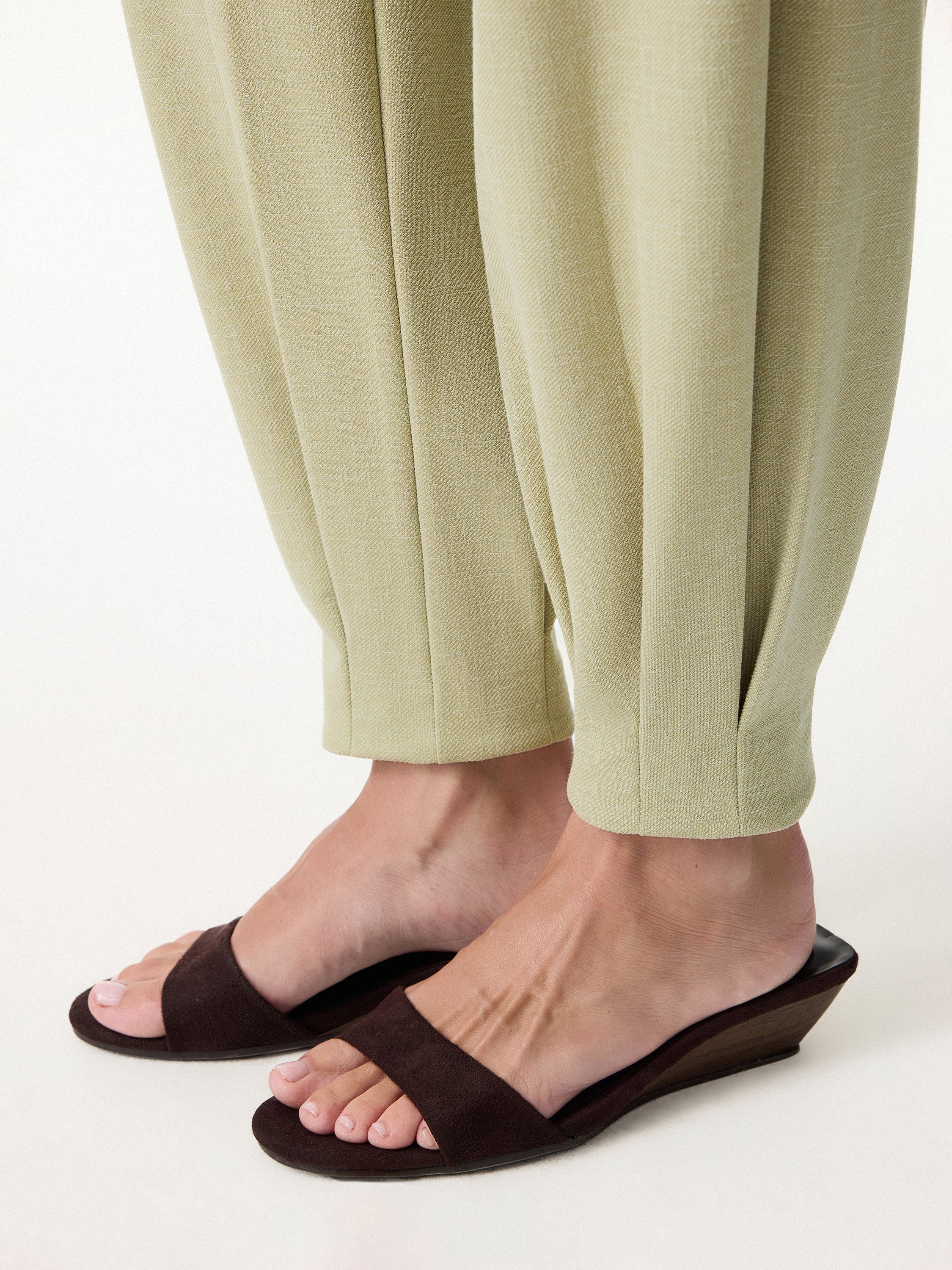 Stretch Linen-Like Wrinkle-Reisistant Tapered Pants - Image 7