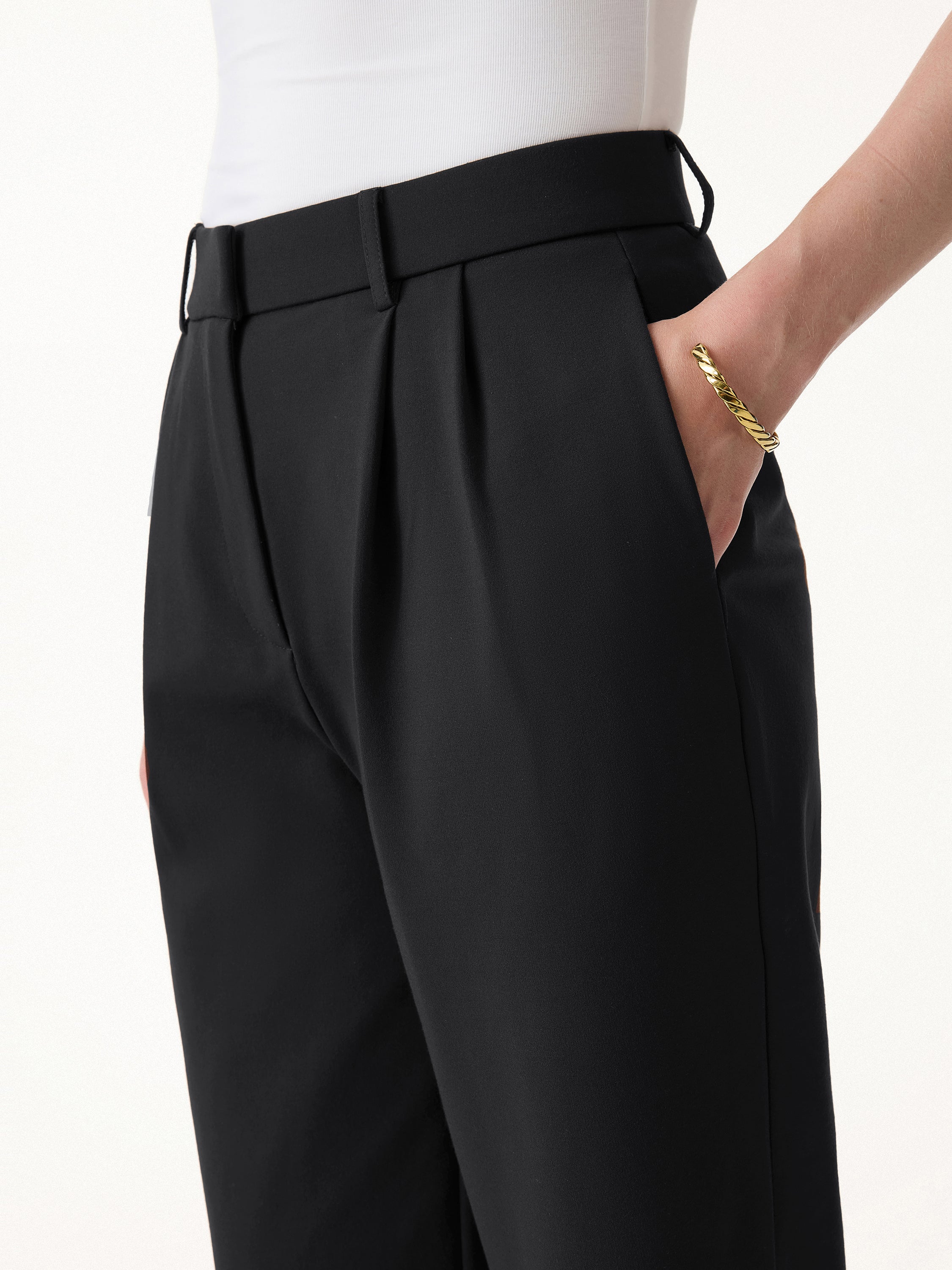 Stretch Ponte High Rise Upper-Calf Length Trousers - Image 3