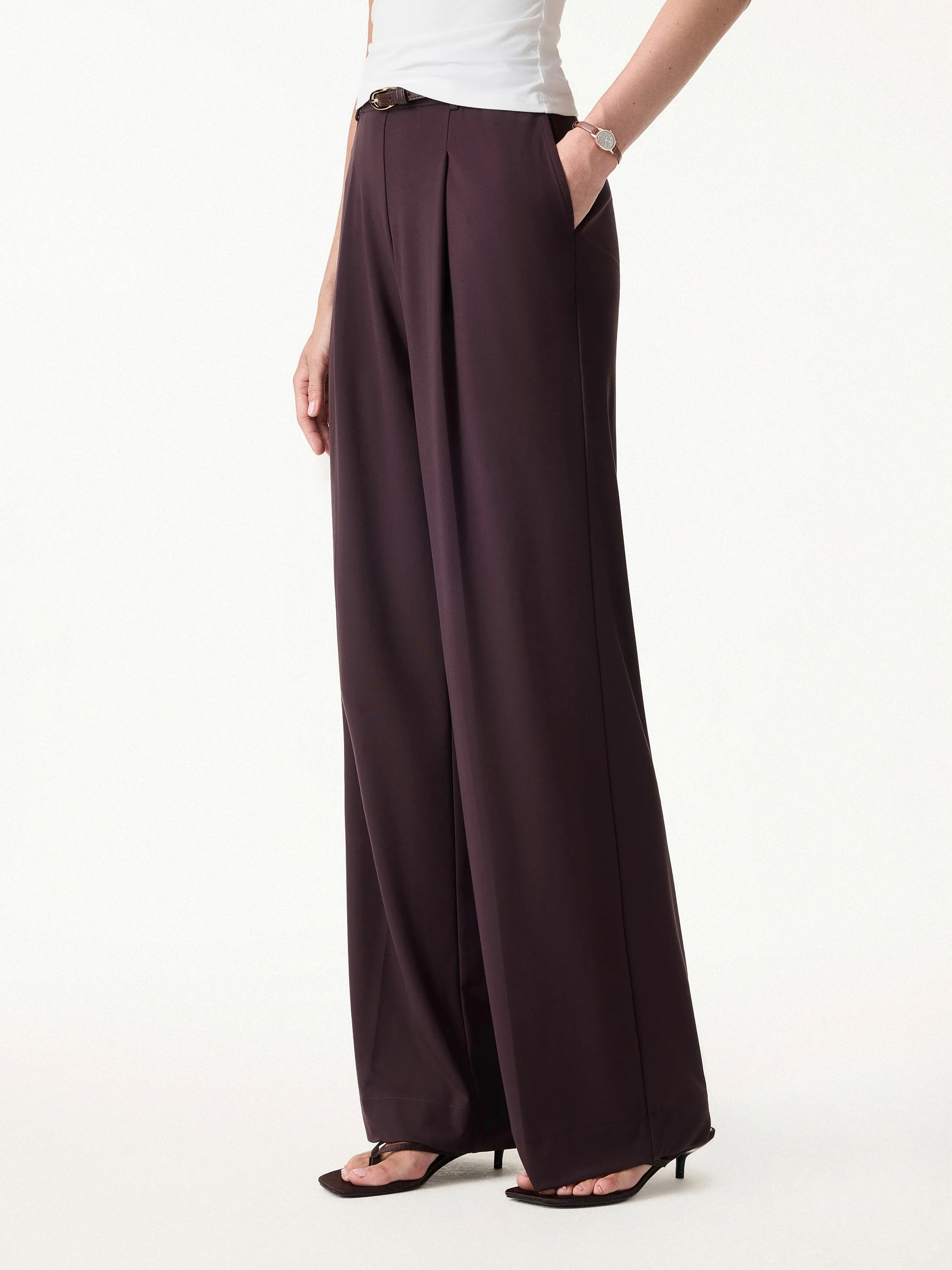 Stretchy Flowy High Rise Wide Leg The Success Pants - Image 7