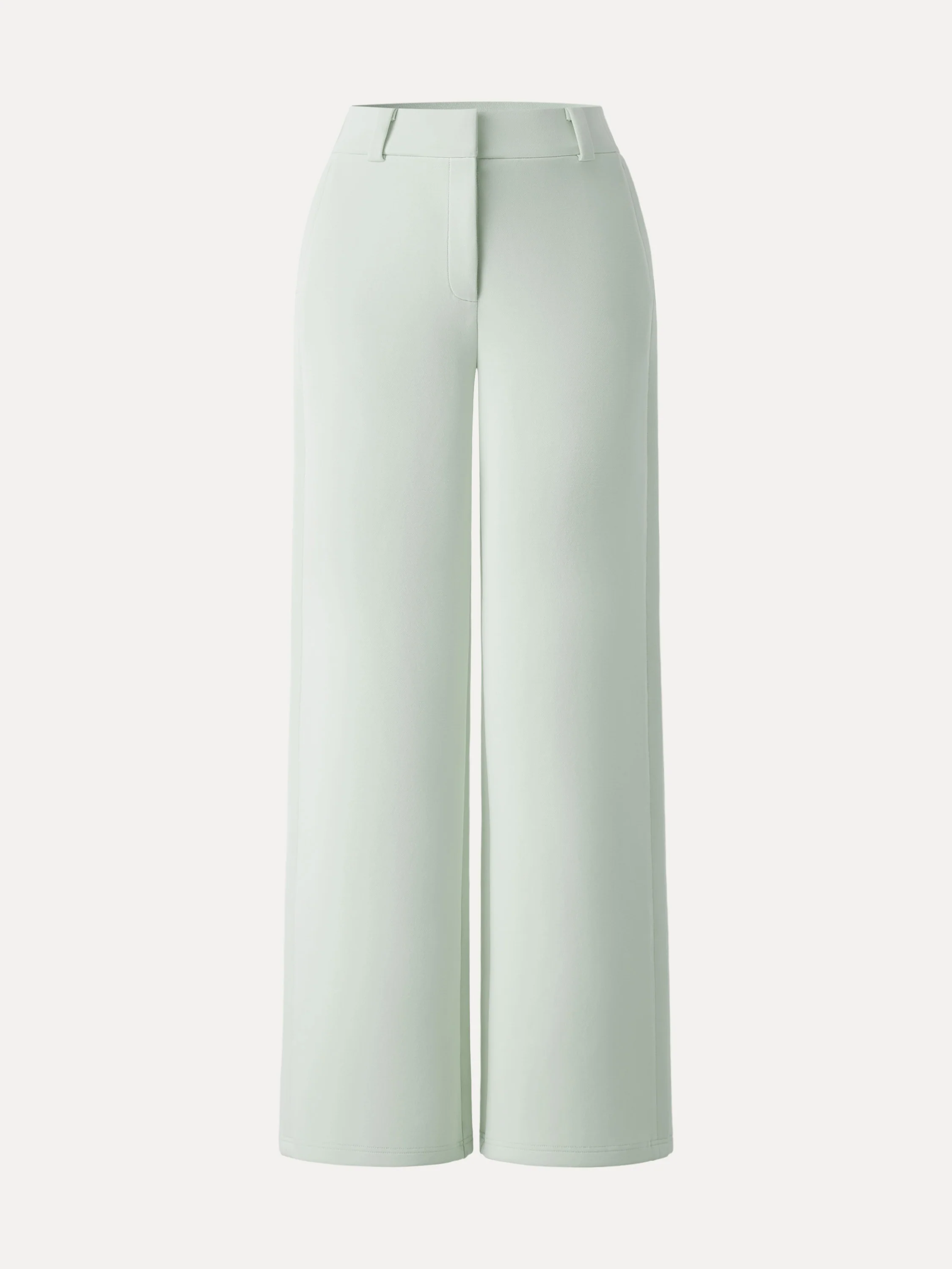 Stretchy Mid Rise Fly-Front Wide Leg Trousers - Image 16