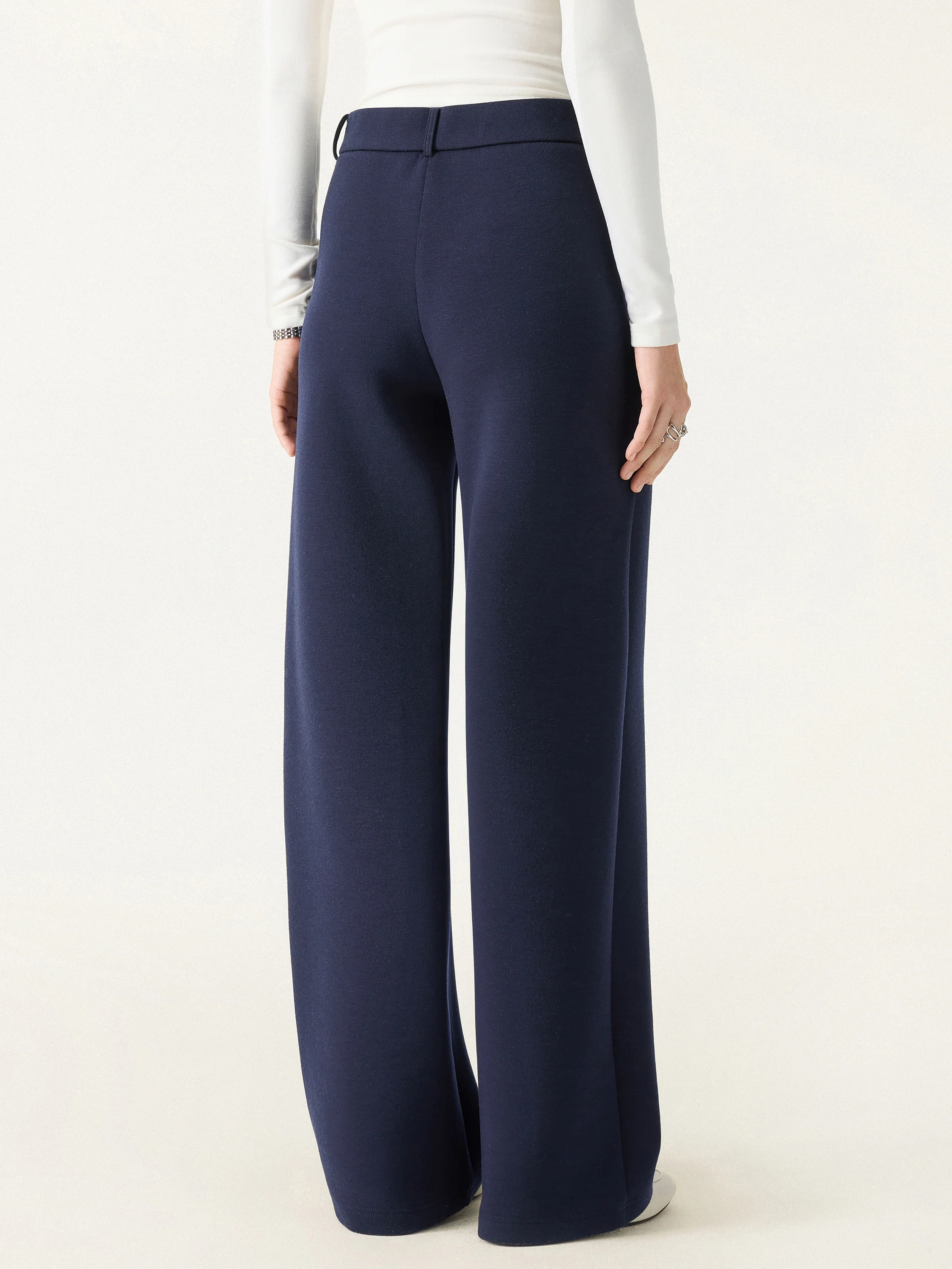 Stretchy Mid Rise Straight Leg Pull-on Pants with Pockets - Image 11