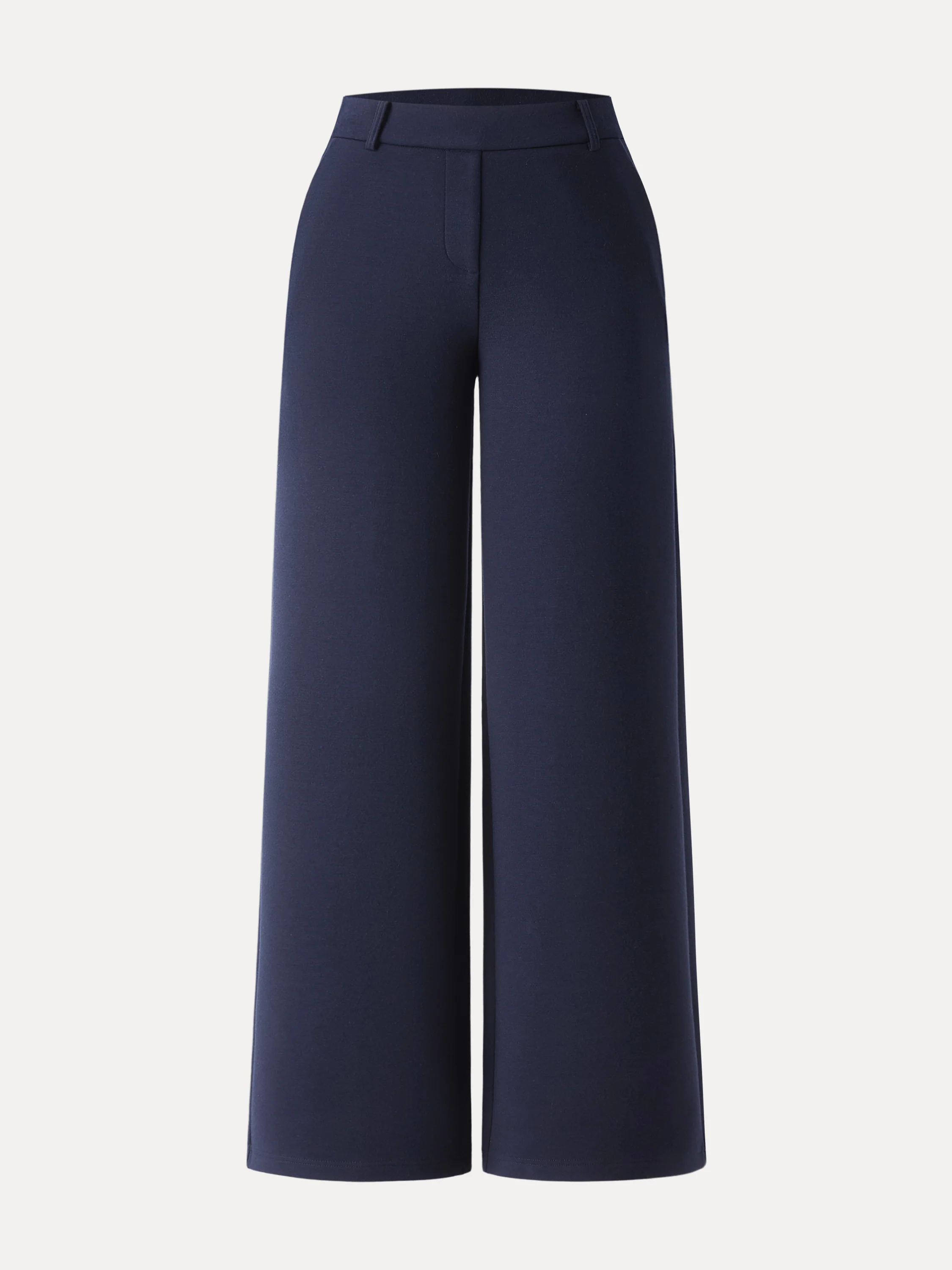 Stretchy Mid Rise Straight Leg Pull-on Pants with Pockets - Image 14