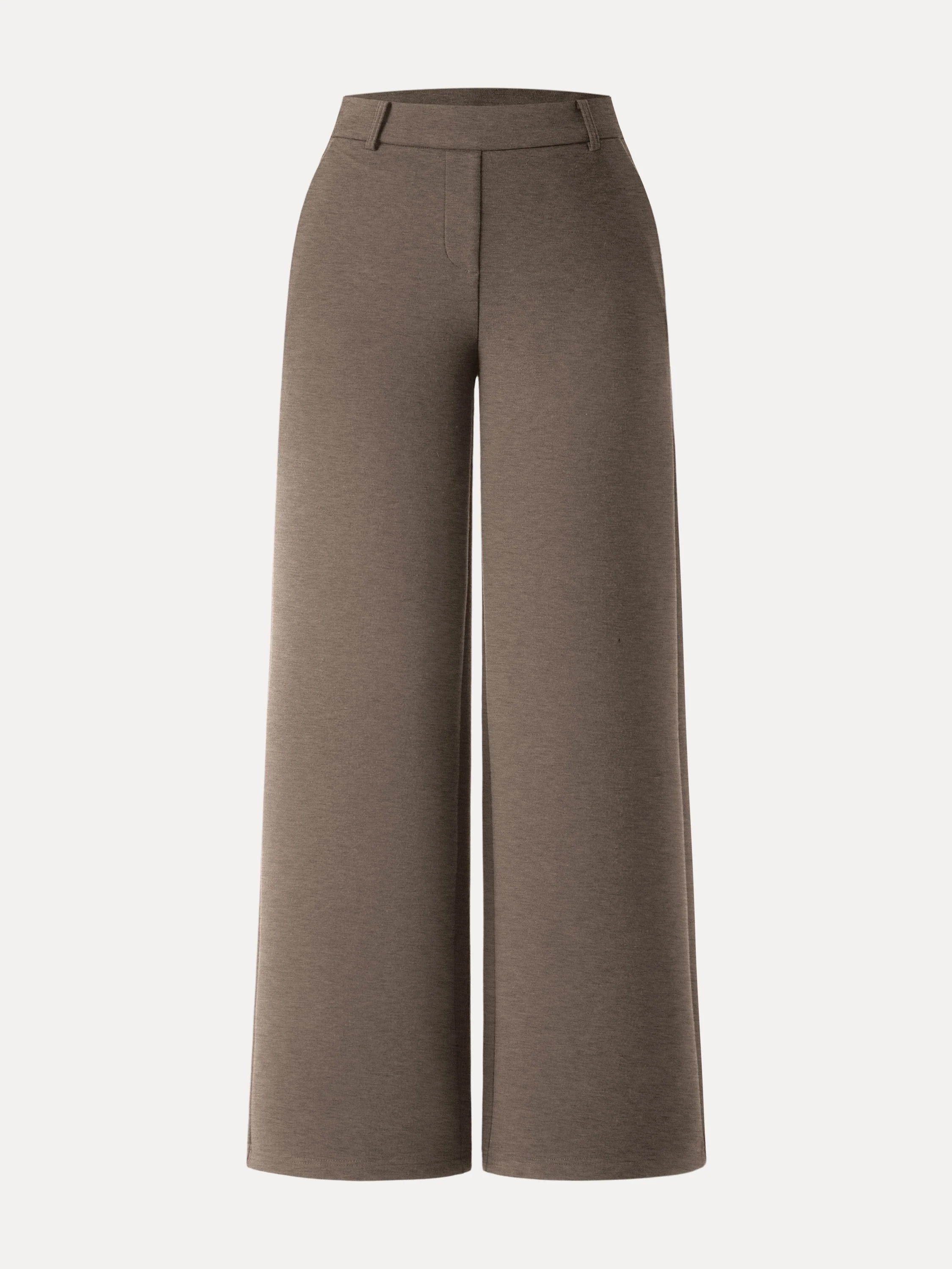 Stretchy Mid Rise Straight Leg Pull-on Pants with Pockets - Image 15