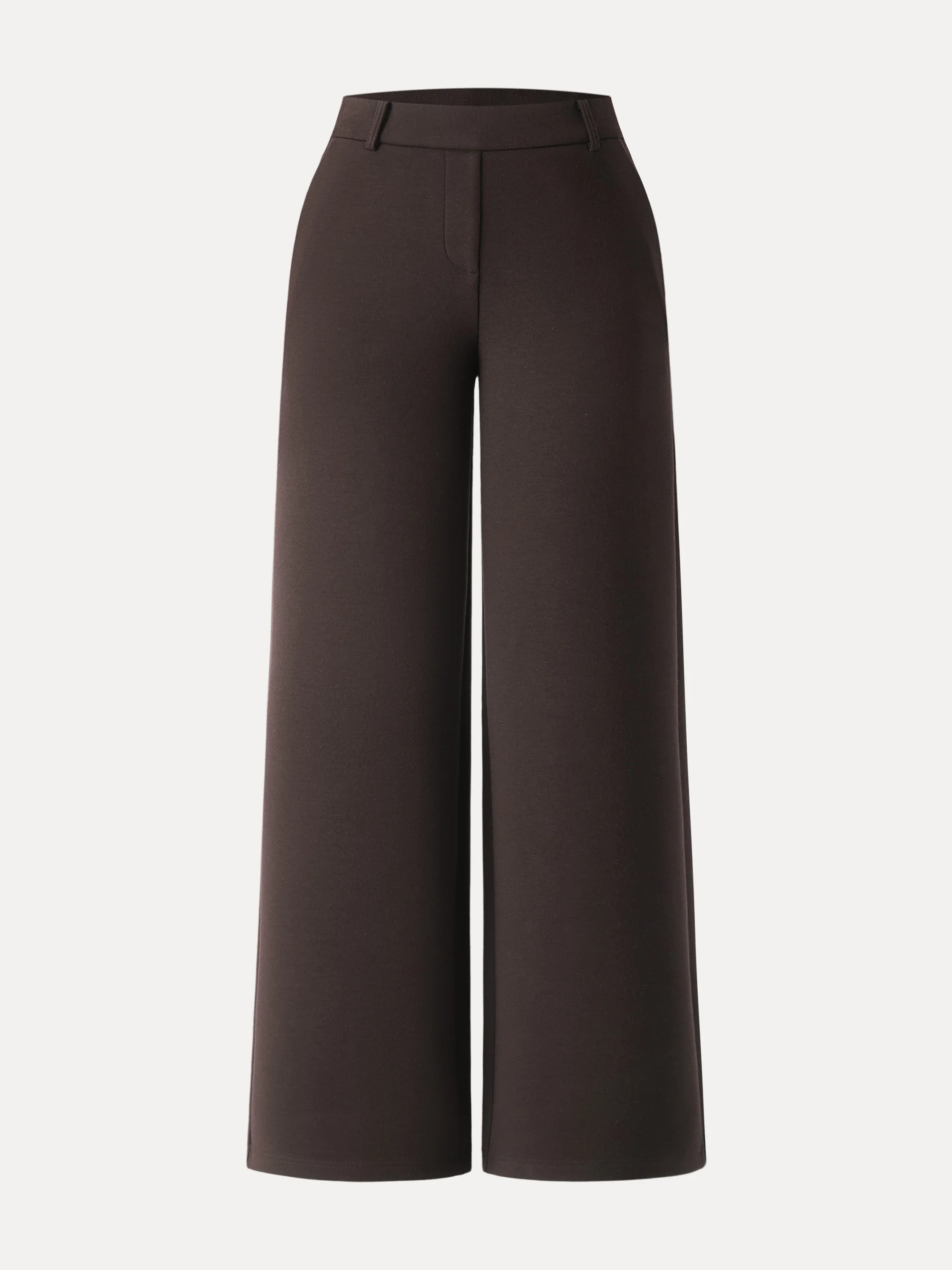 Stretchy Mid Rise Straight Leg Pull-on Pants with Pockets - Image 16