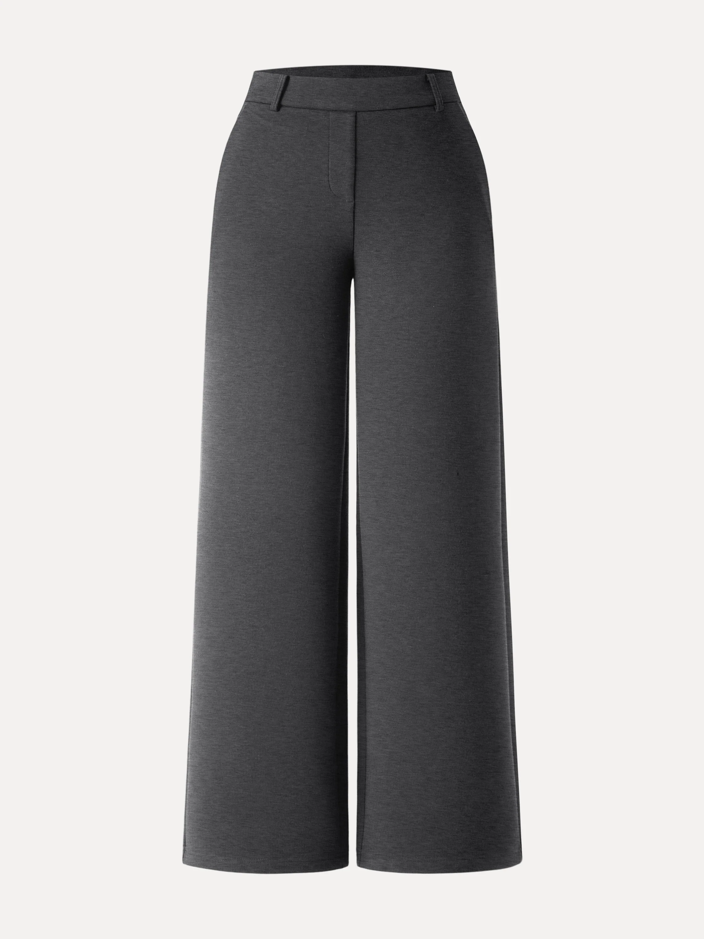 Stretchy Mid Rise Straight Leg Pull-on Pants with Pockets - Image 17