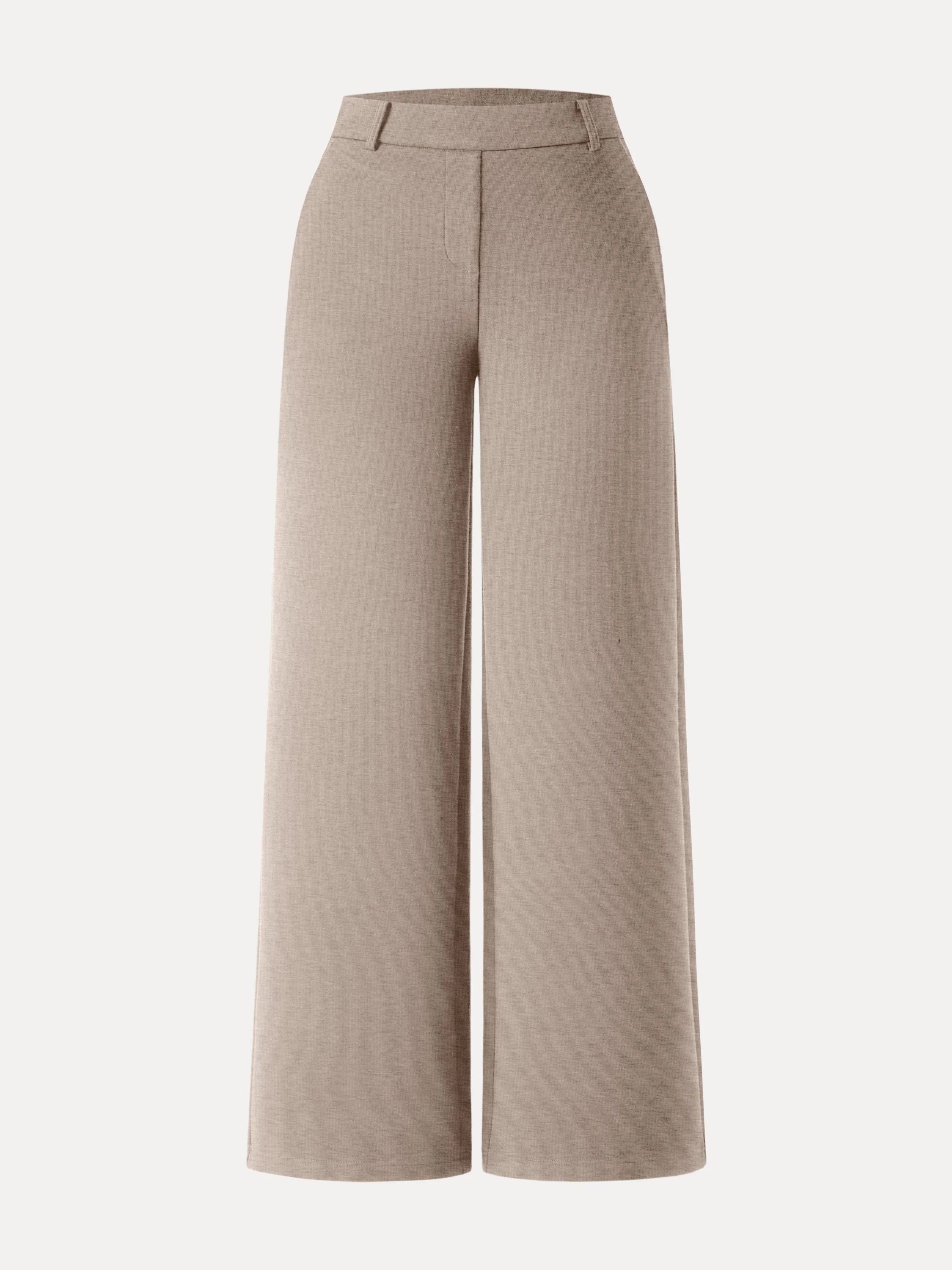 Stretchy Mid Rise Straight Leg Pull-on Pants with Pockets - Image 18