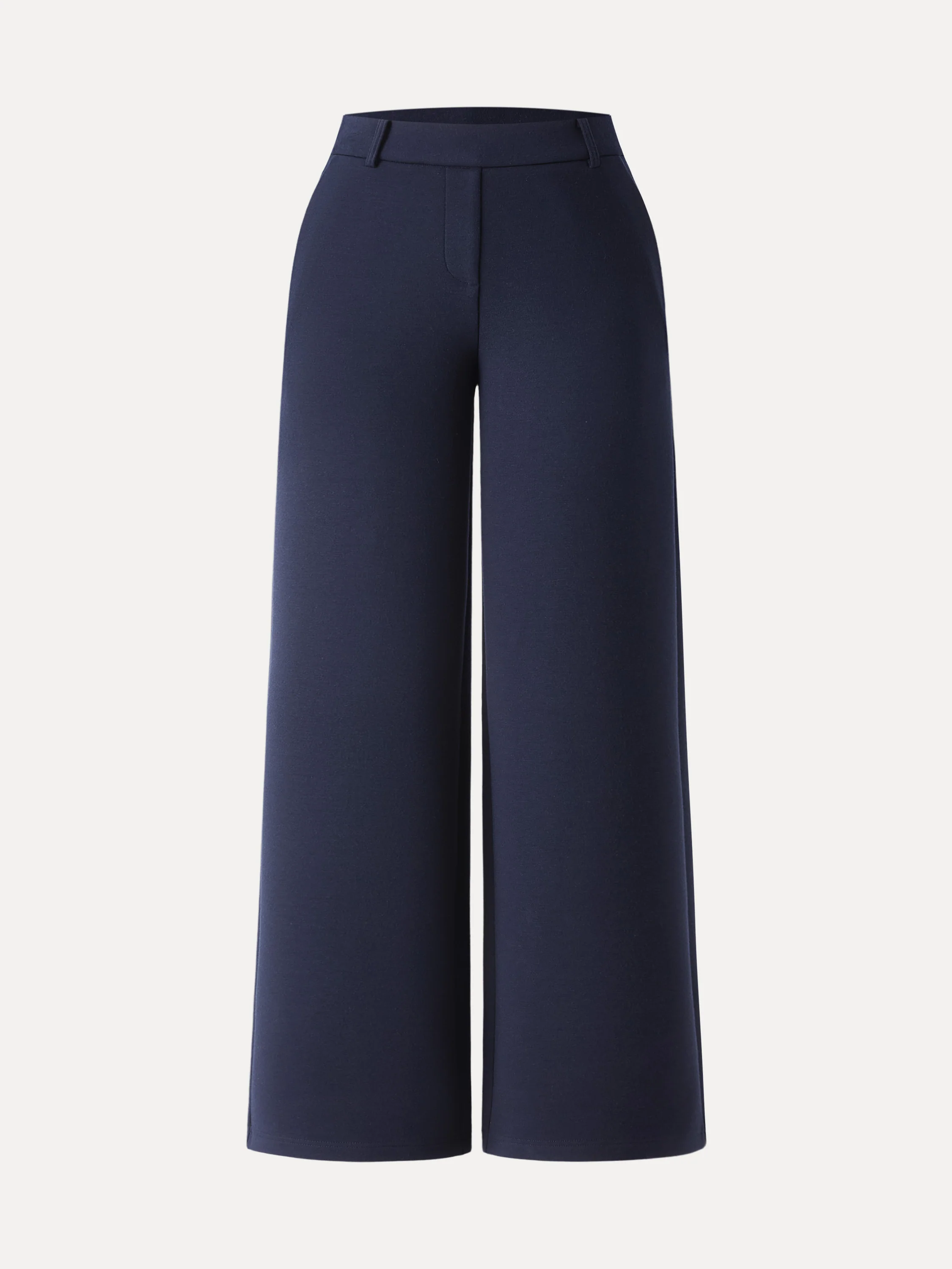 Stretchy Mid Rise Straight Leg Pull-on Pants with Pockets - Image 19