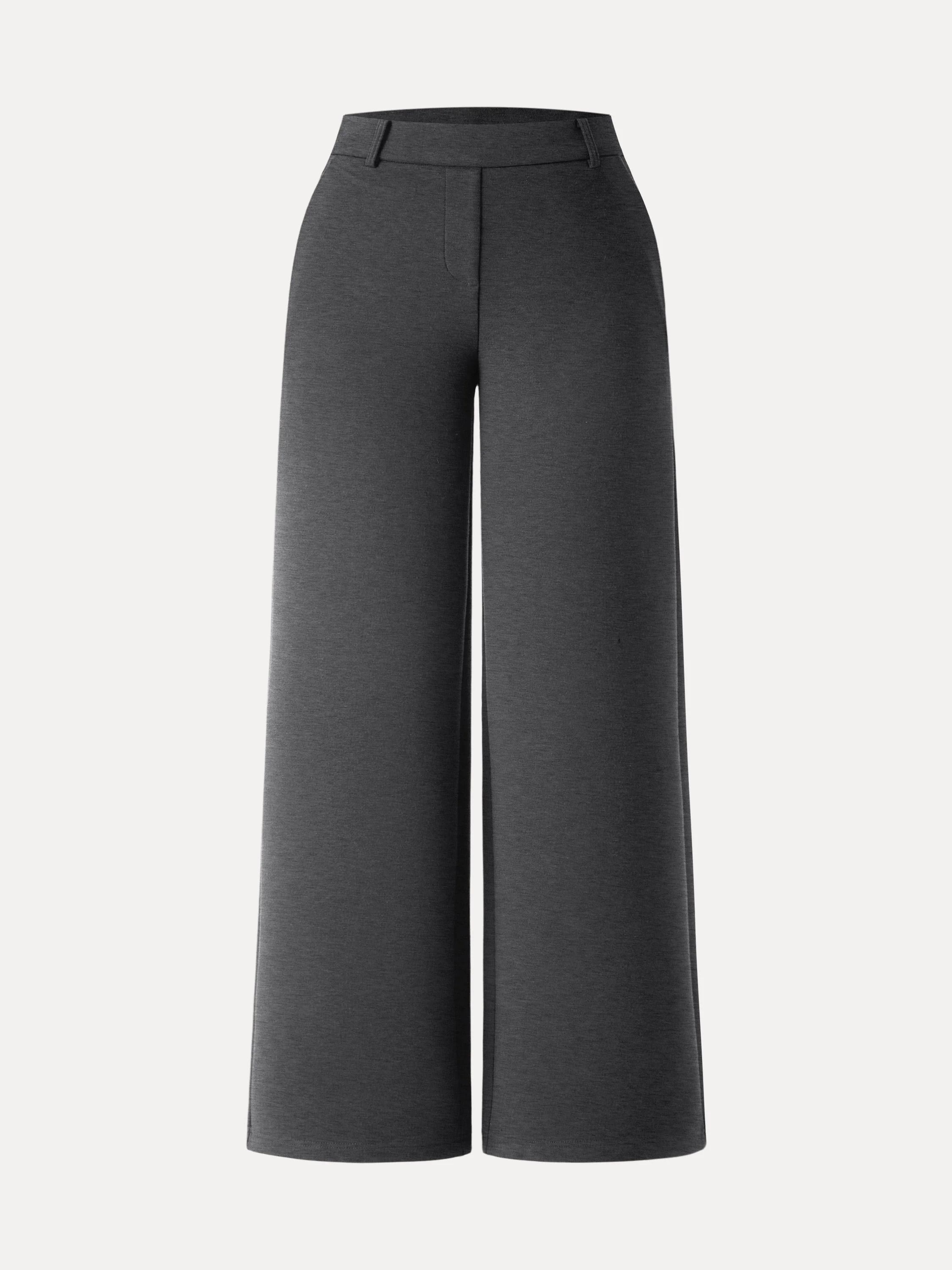 Stretchy Mid Rise Straight Leg Pull-on Pants with Pockets - Image 21
