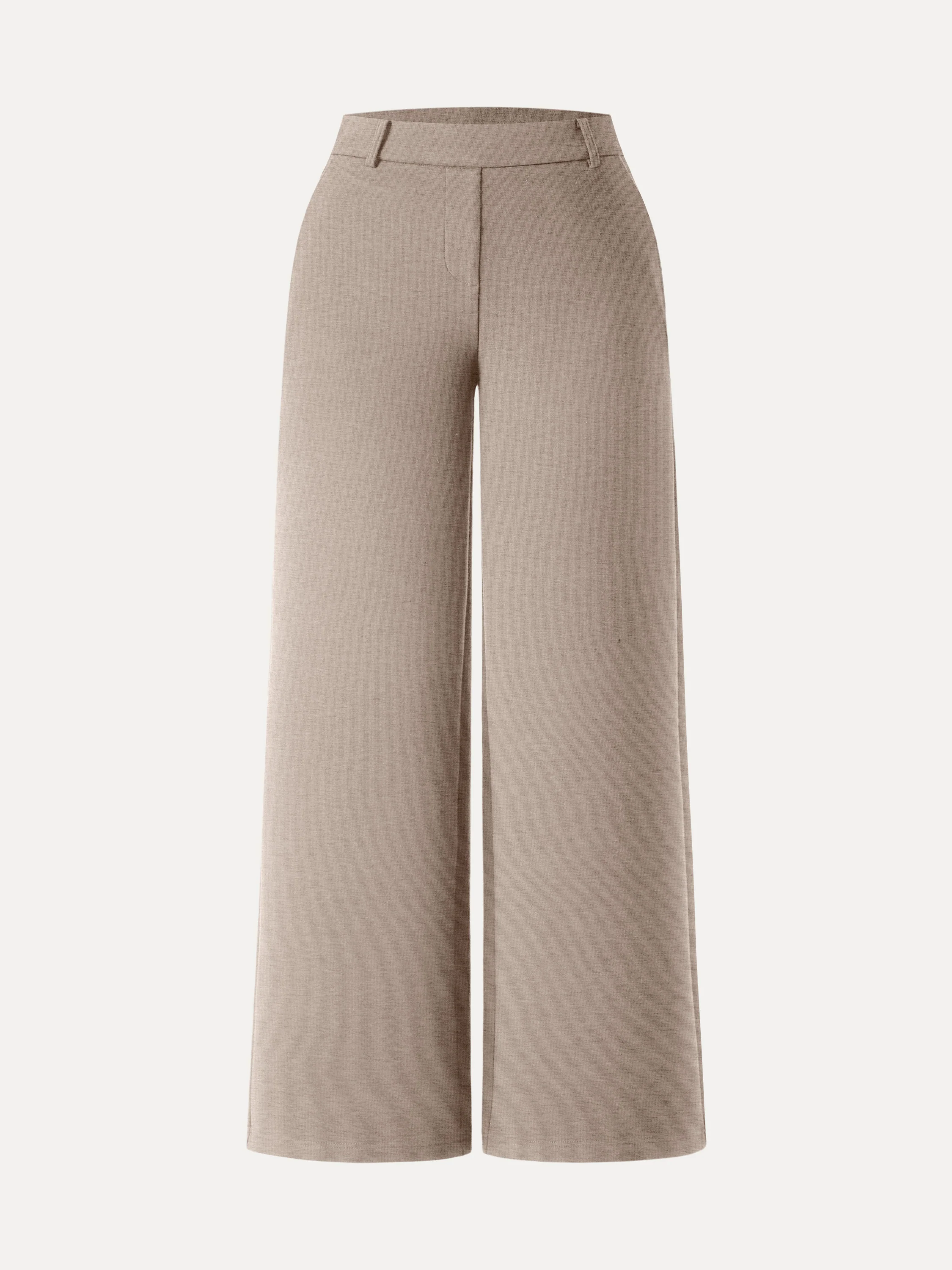 Stretchy Mid Rise Straight Leg Pull-on Pants with Pockets - Image 22
