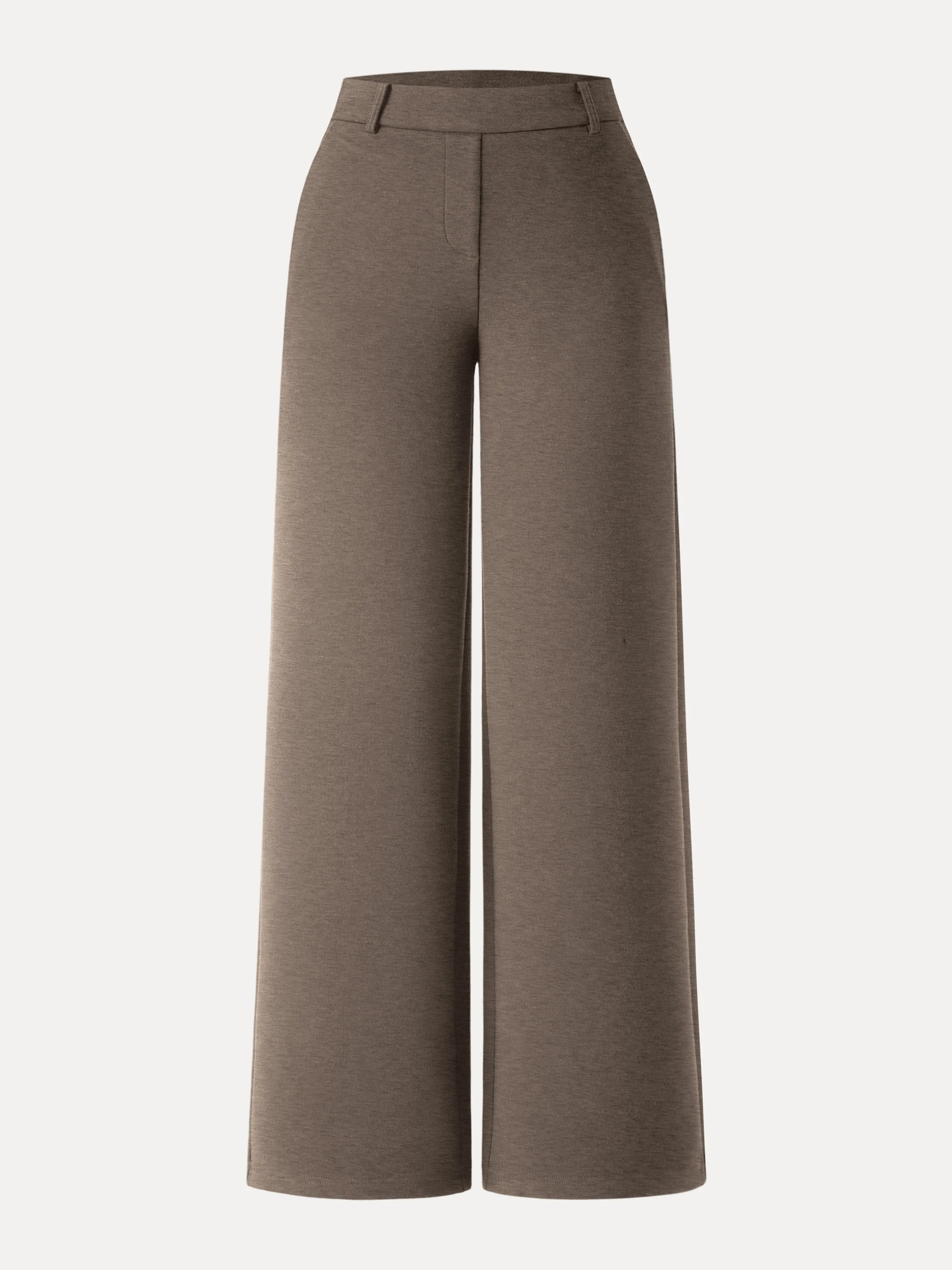 Stretchy Mid Rise Straight Leg Pull-on Pants with Pockets - Image 24