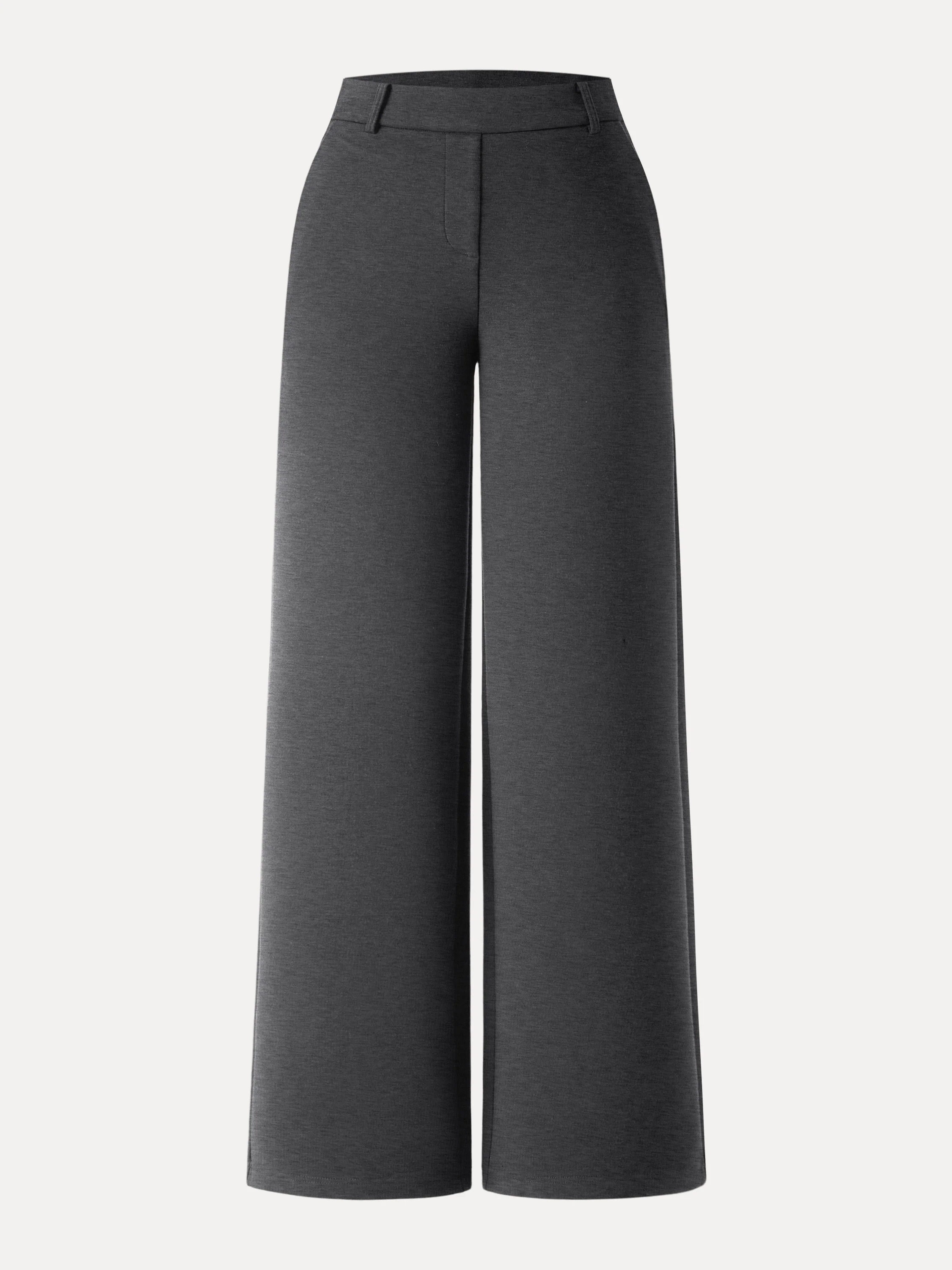 Stretchy Mid Rise Straight Leg Pull-on Pants with Pockets - Image 26