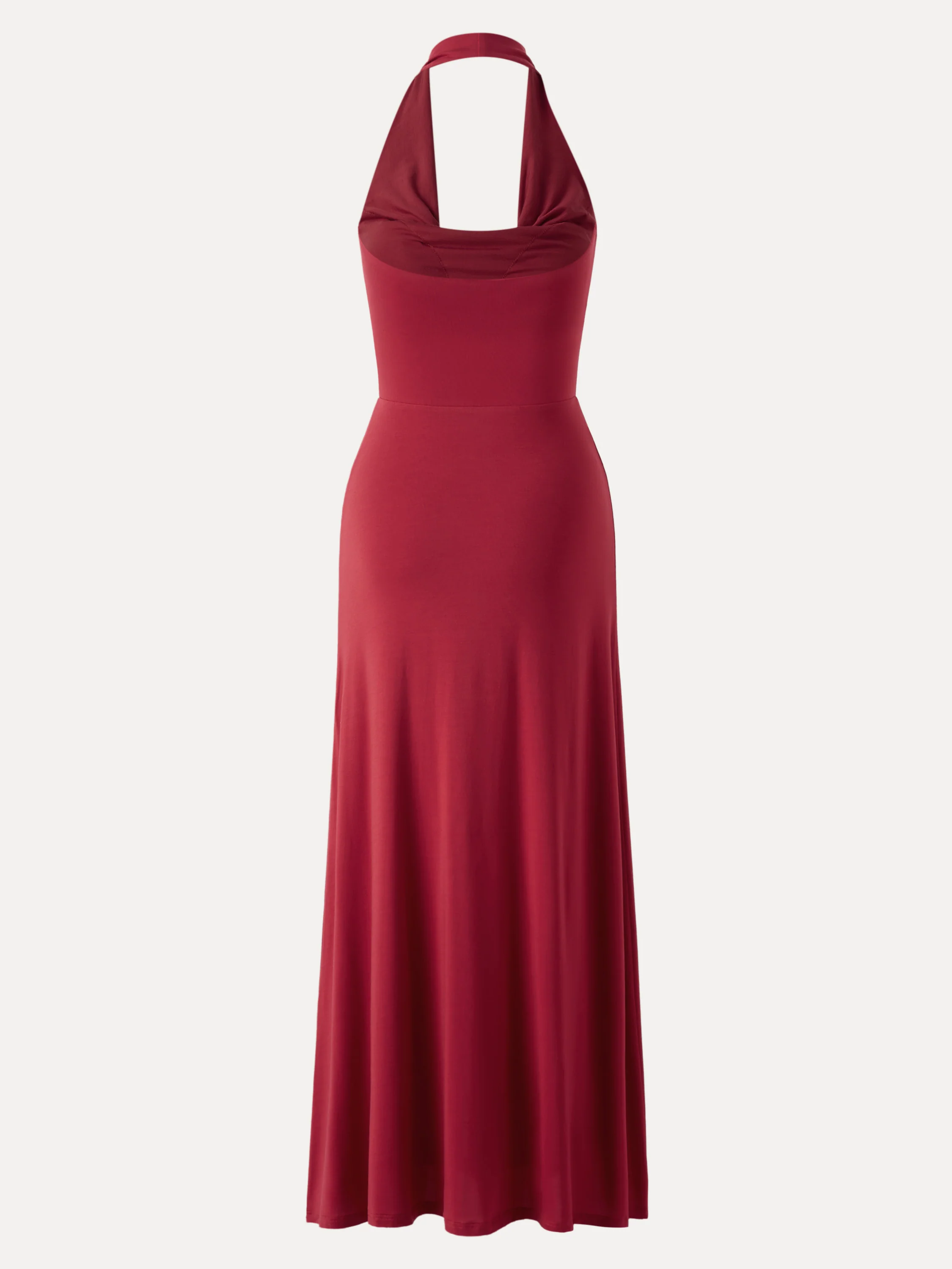 Stunning Cowl Neck Flared Maxi Bra Dress - Image 8