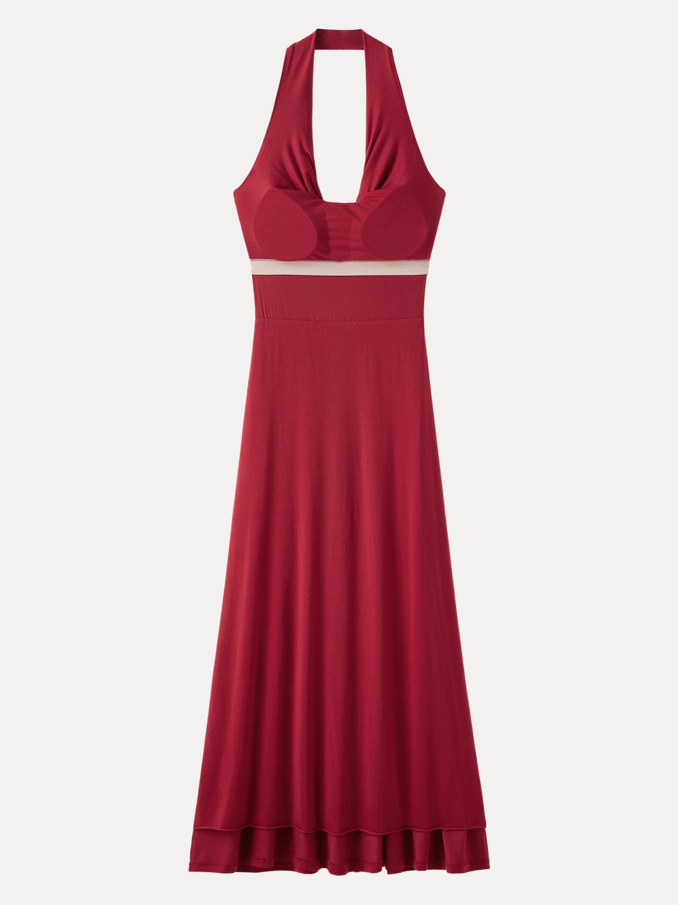 Stunning Cowl Neck Flared Maxi Bra Dress - Image 9