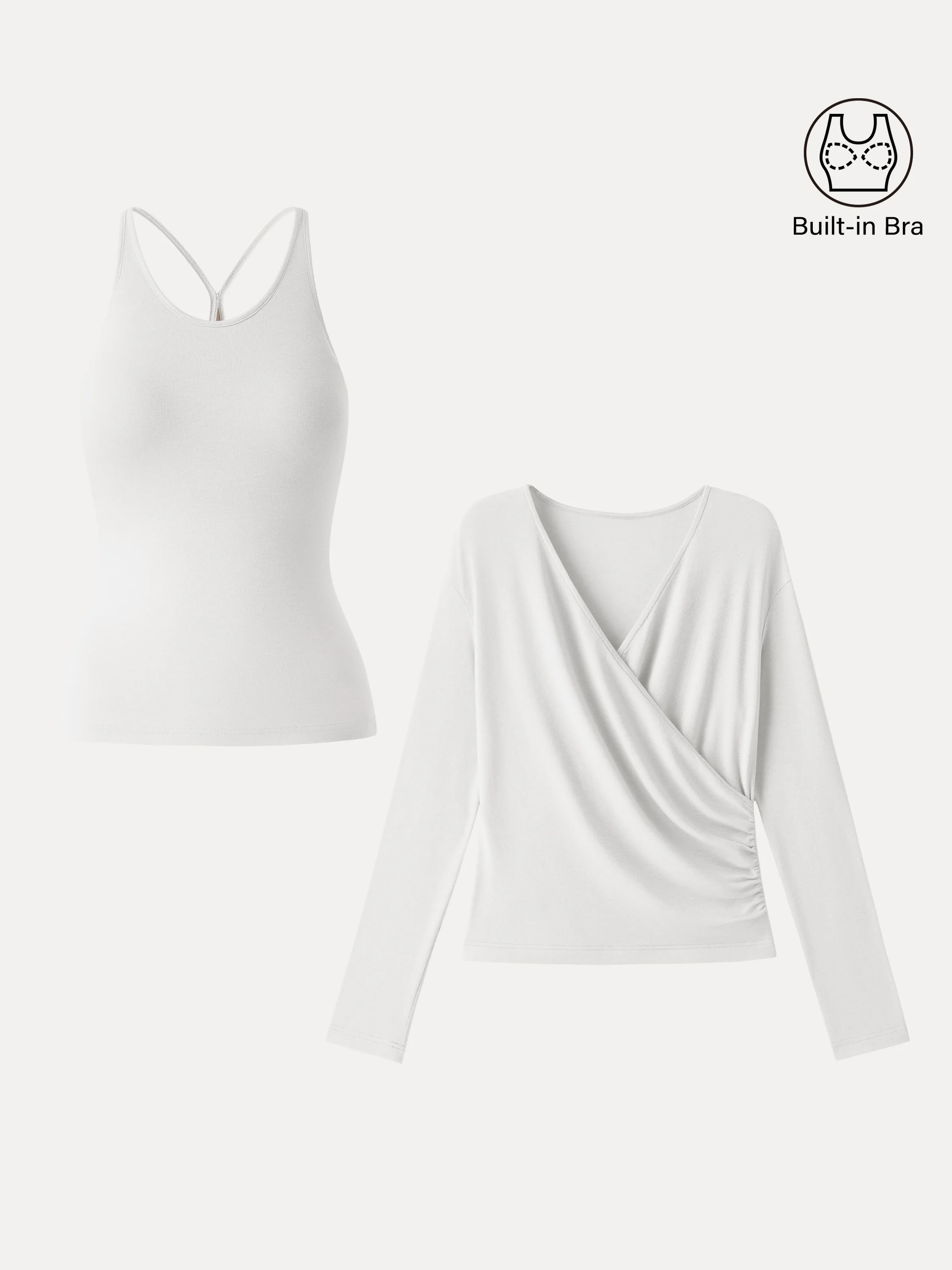Summer Two-Piece Set Cami with Surplice Ruched Top - Image 11