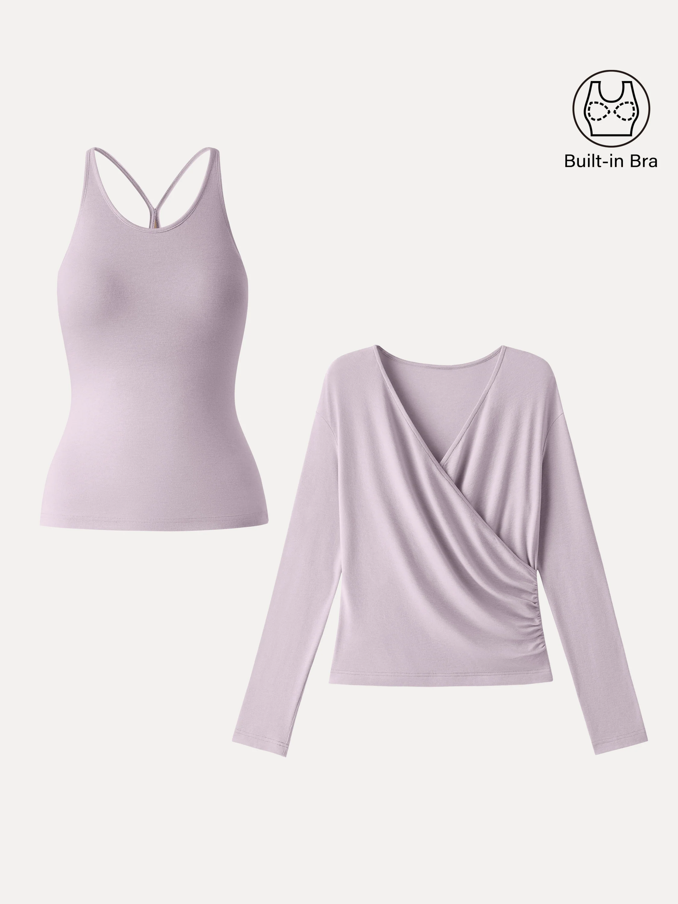 Summer Two-Piece Set Cami with Surplice Ruched Top - Image 12