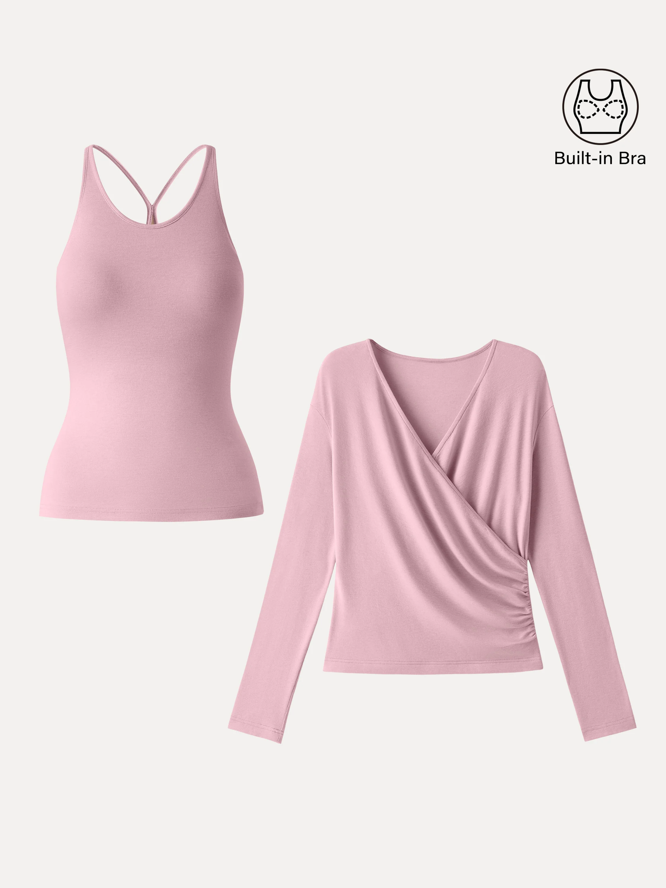 Summer Two-Piece Set Cami with Surplice Ruched Top - Image 13