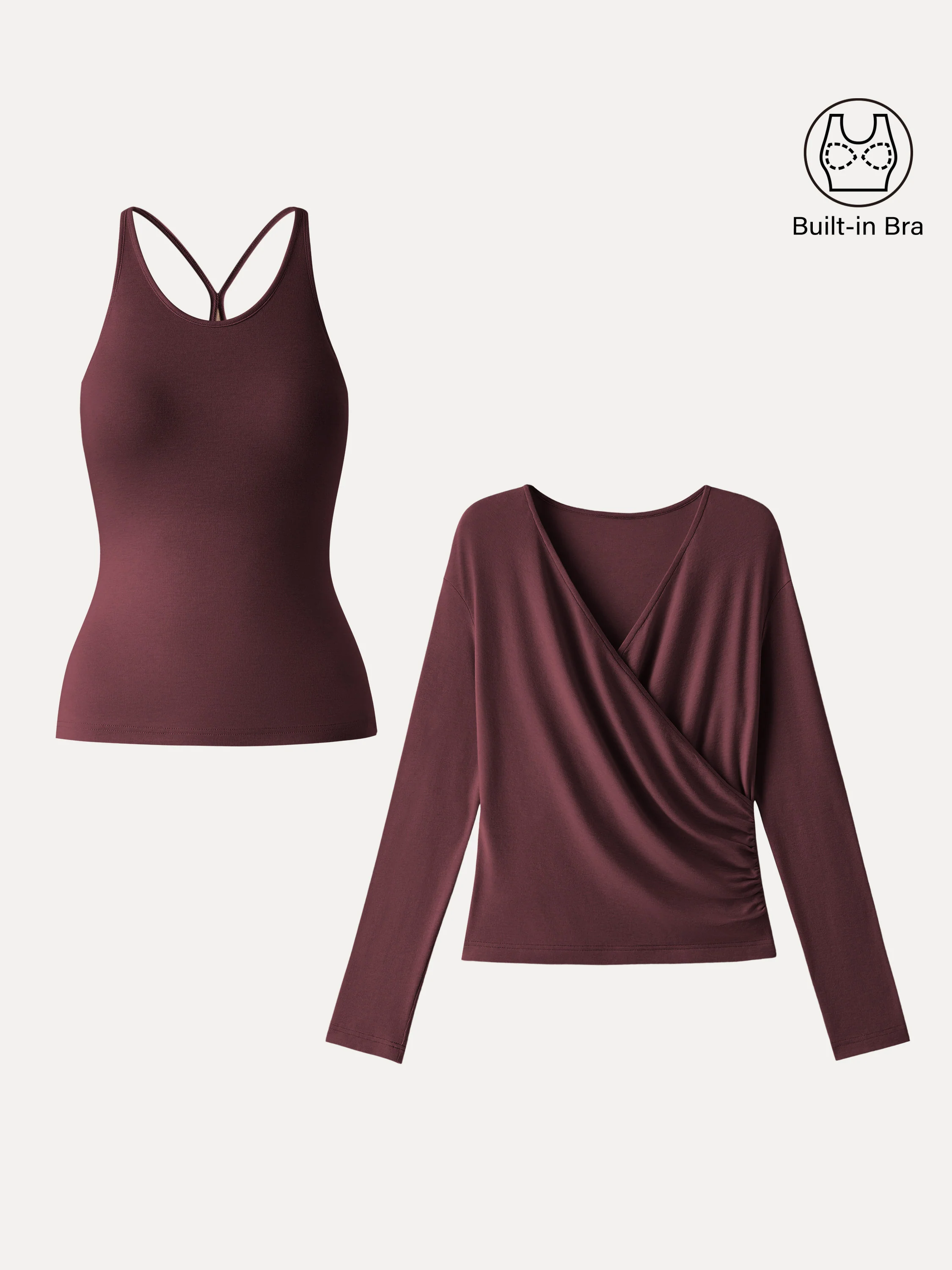Summer Two-Piece Set Cami with Surplice Ruched Top - Image 14